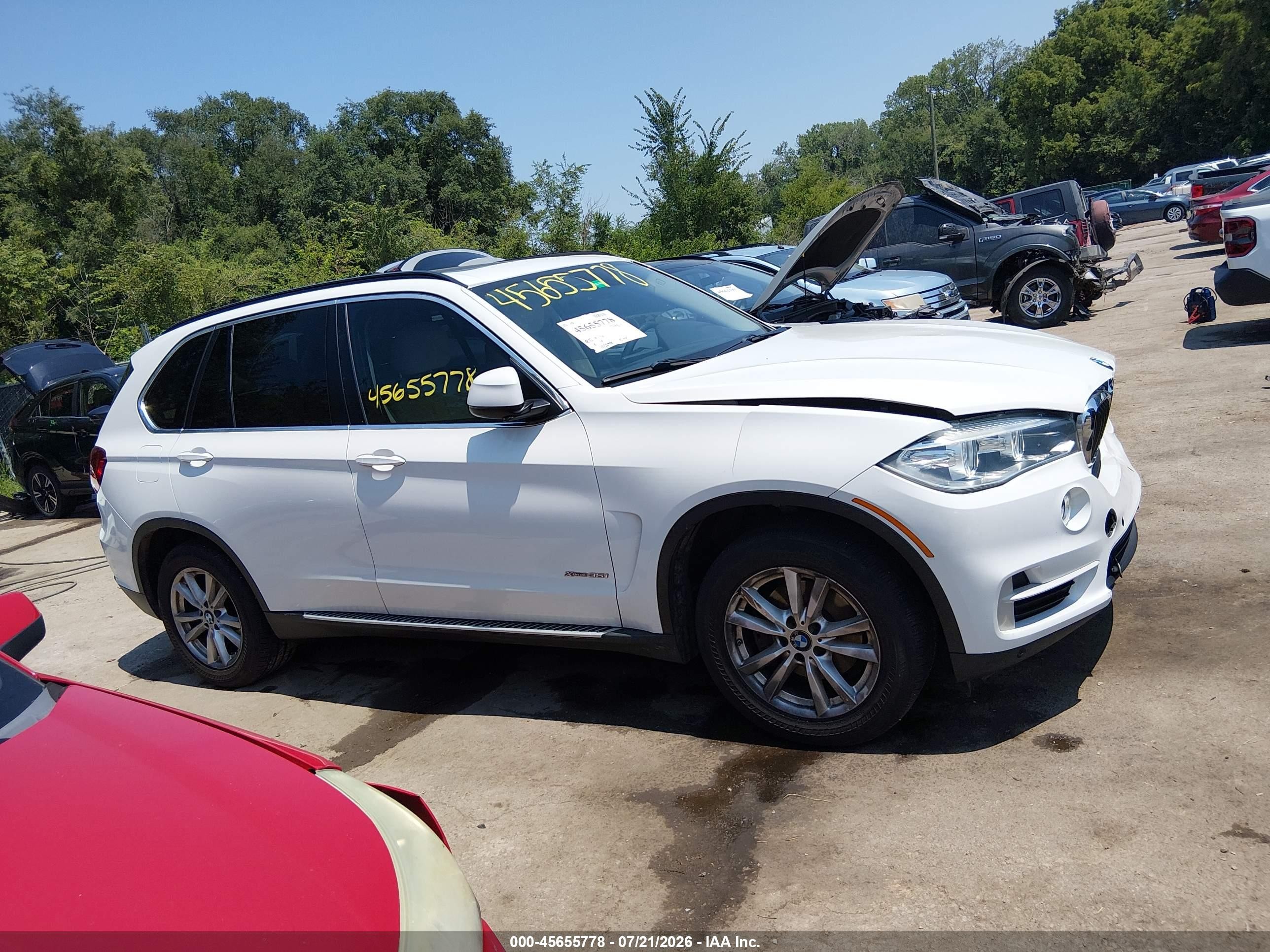 2015 Bmw X5 Xdrive35i White vin: 5UXKR0C5XF0P06275