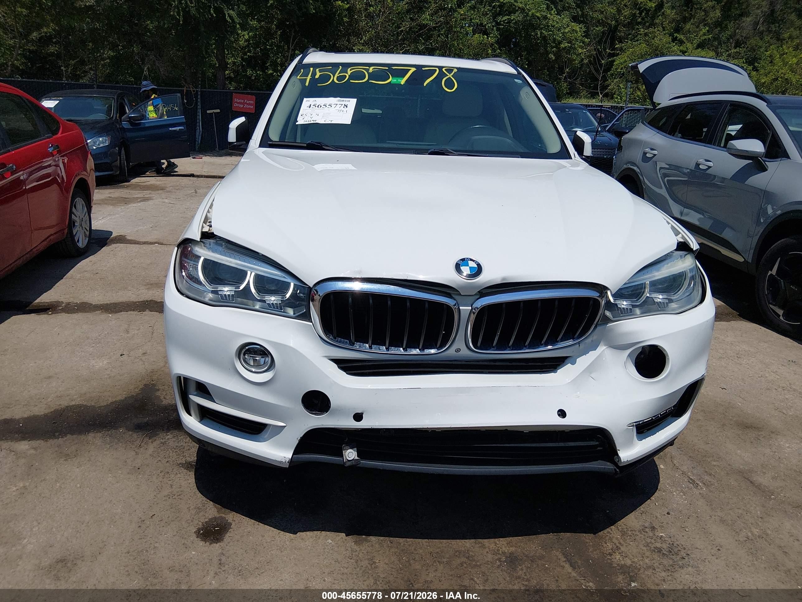 2015 Bmw X5 Xdrive35i White vin: 5UXKR0C5XF0P06275