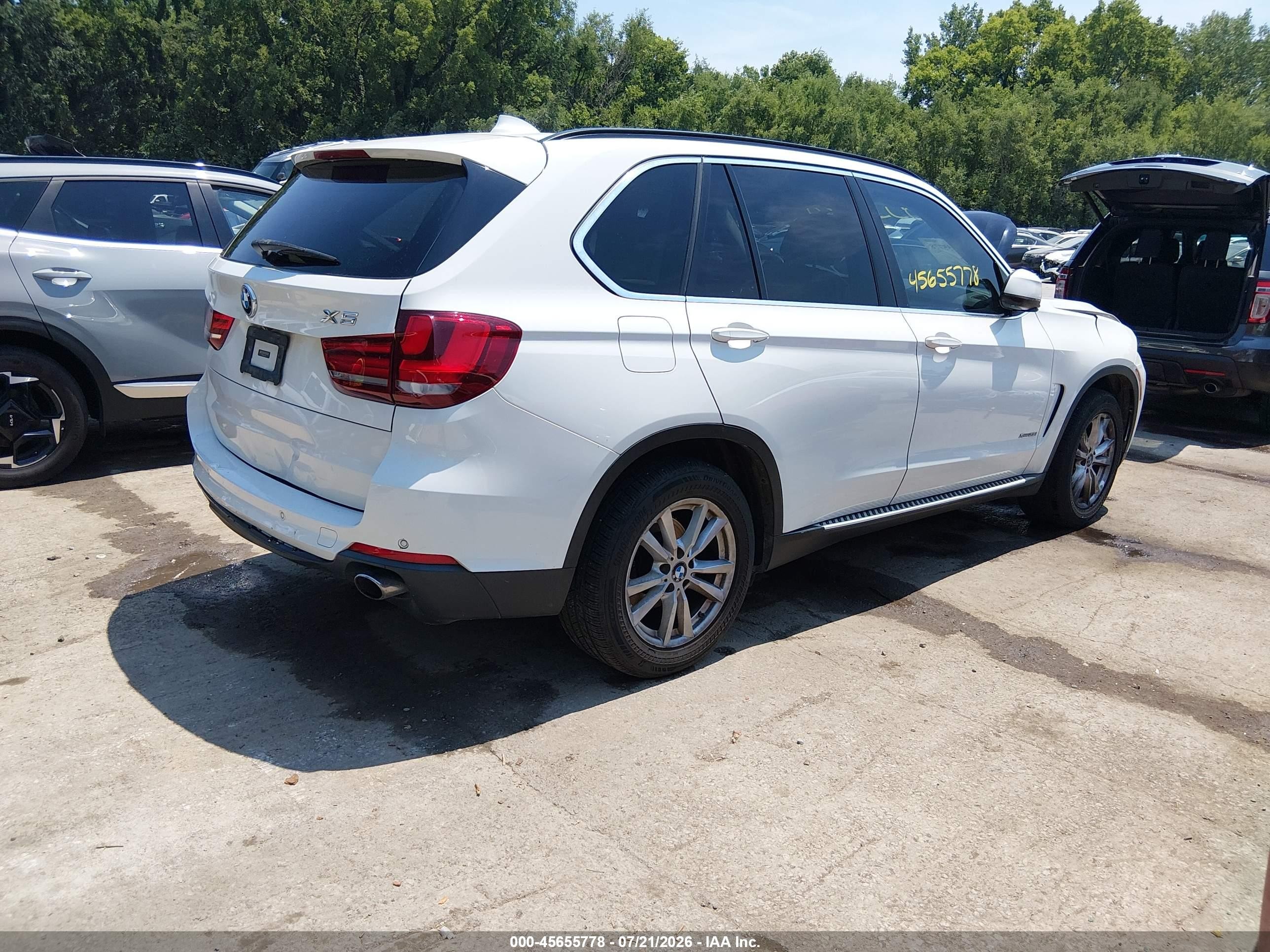 2015 Bmw X5 Xdrive35i White vin: 5UXKR0C5XF0P06275