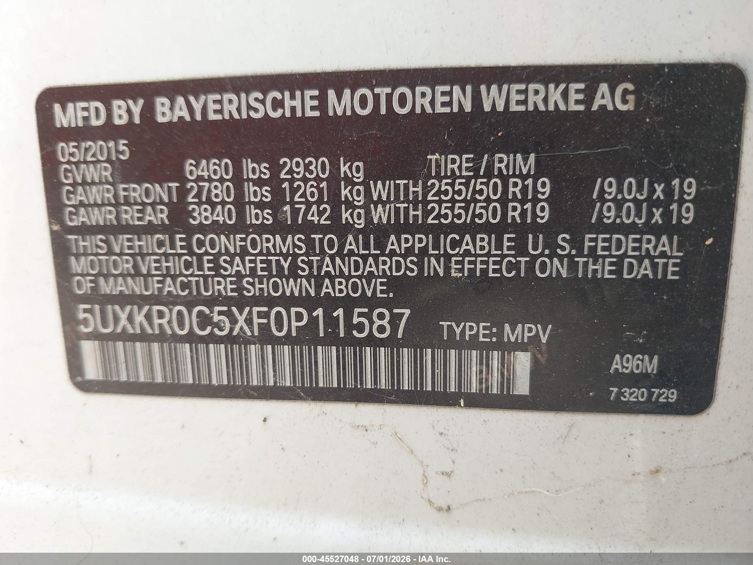 2015 Bmw X5 Xdrive35i White vin: 5UXKR0C5XF0P11587