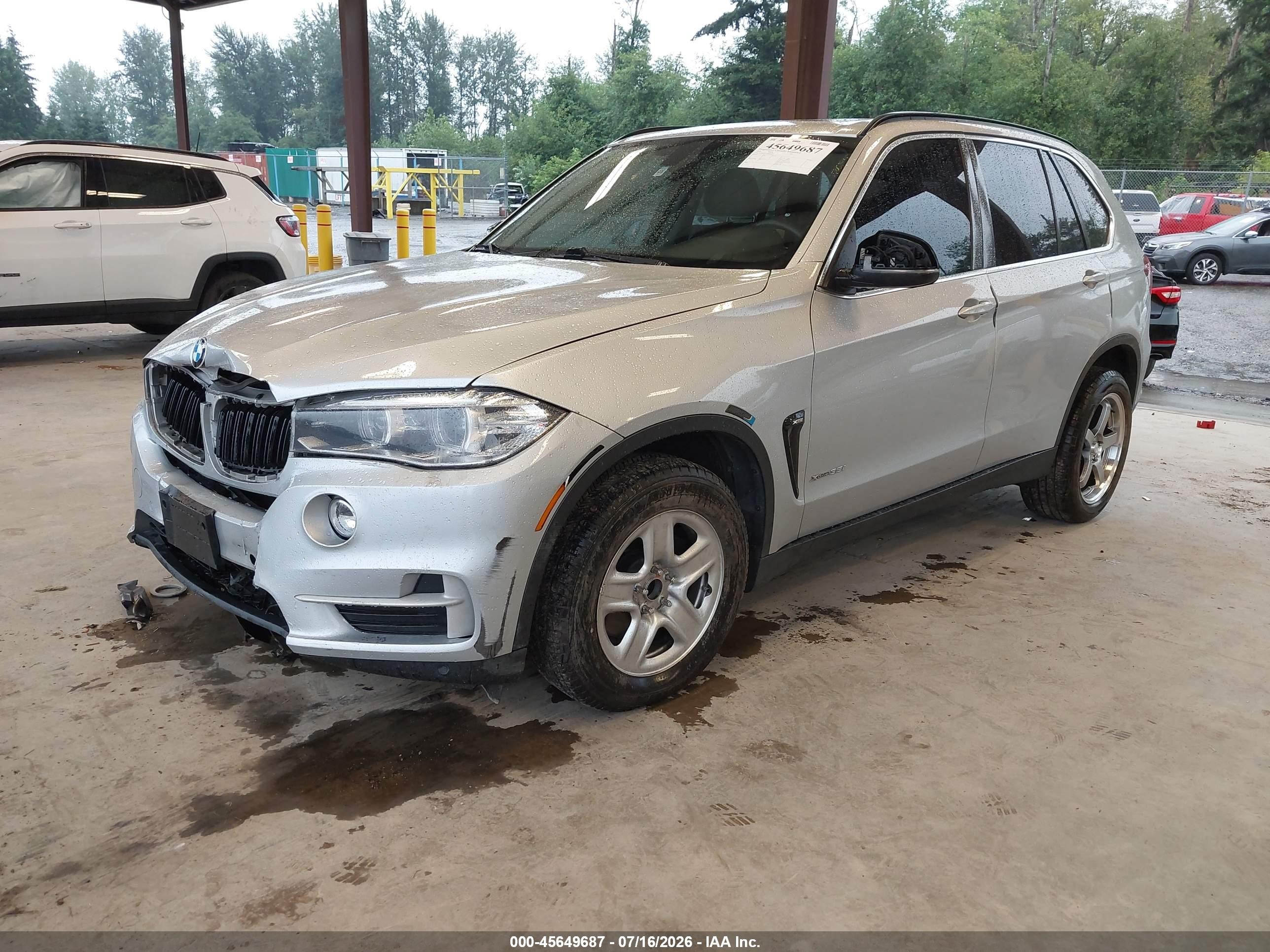 2016 Bmw X5 Xdrive35i Silver vin: 5UXKR0C5XG0P29833