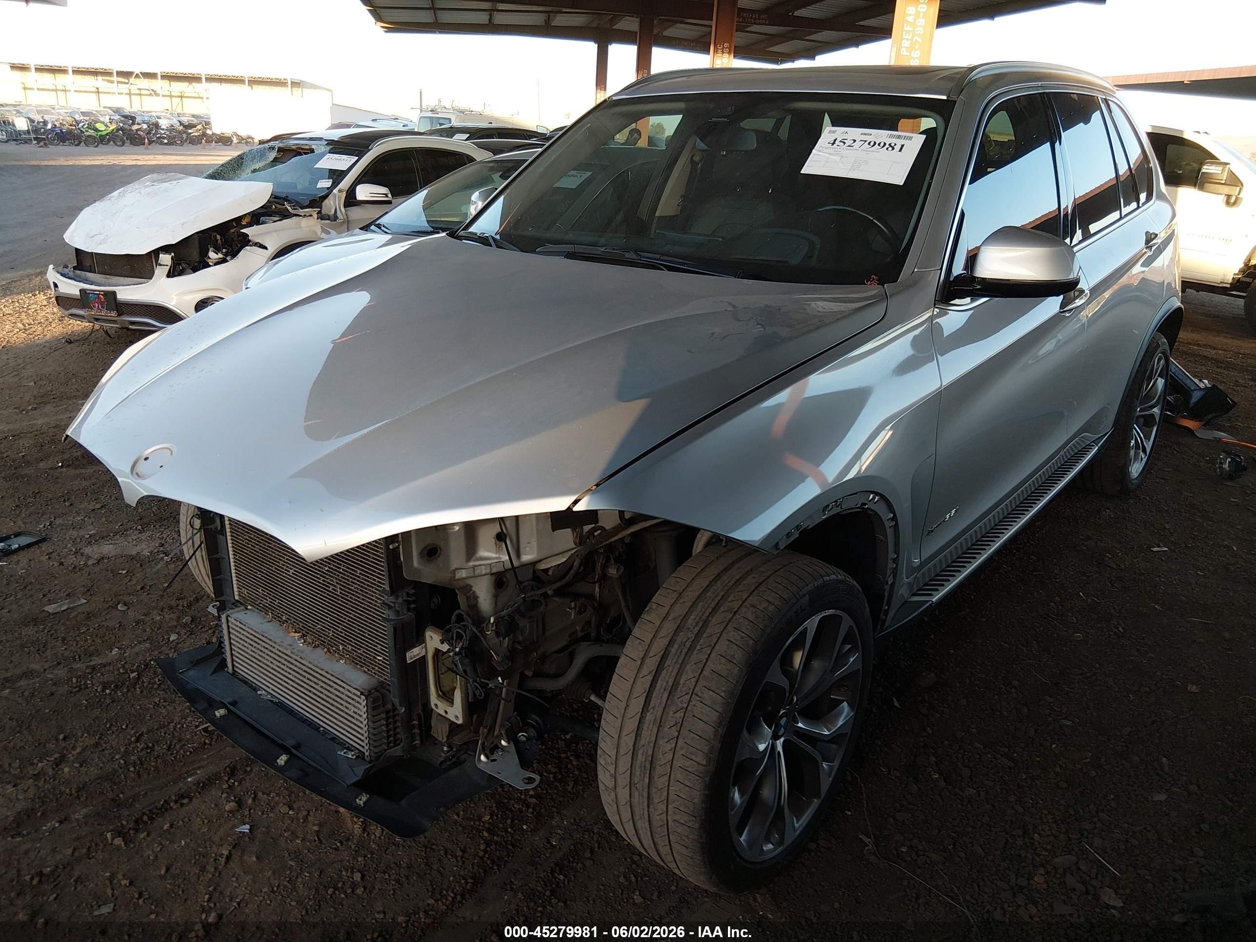 2016 Bmw X5 Xdrive35i Silver vin: 5UXKR0C5XG0S94537