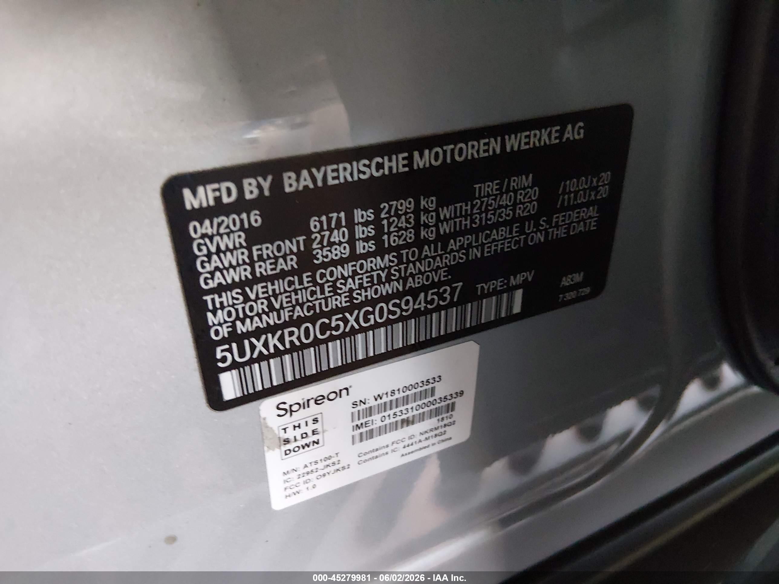 2016 Bmw X5 Xdrive35i Silver vin: 5UXKR0C5XG0S94537