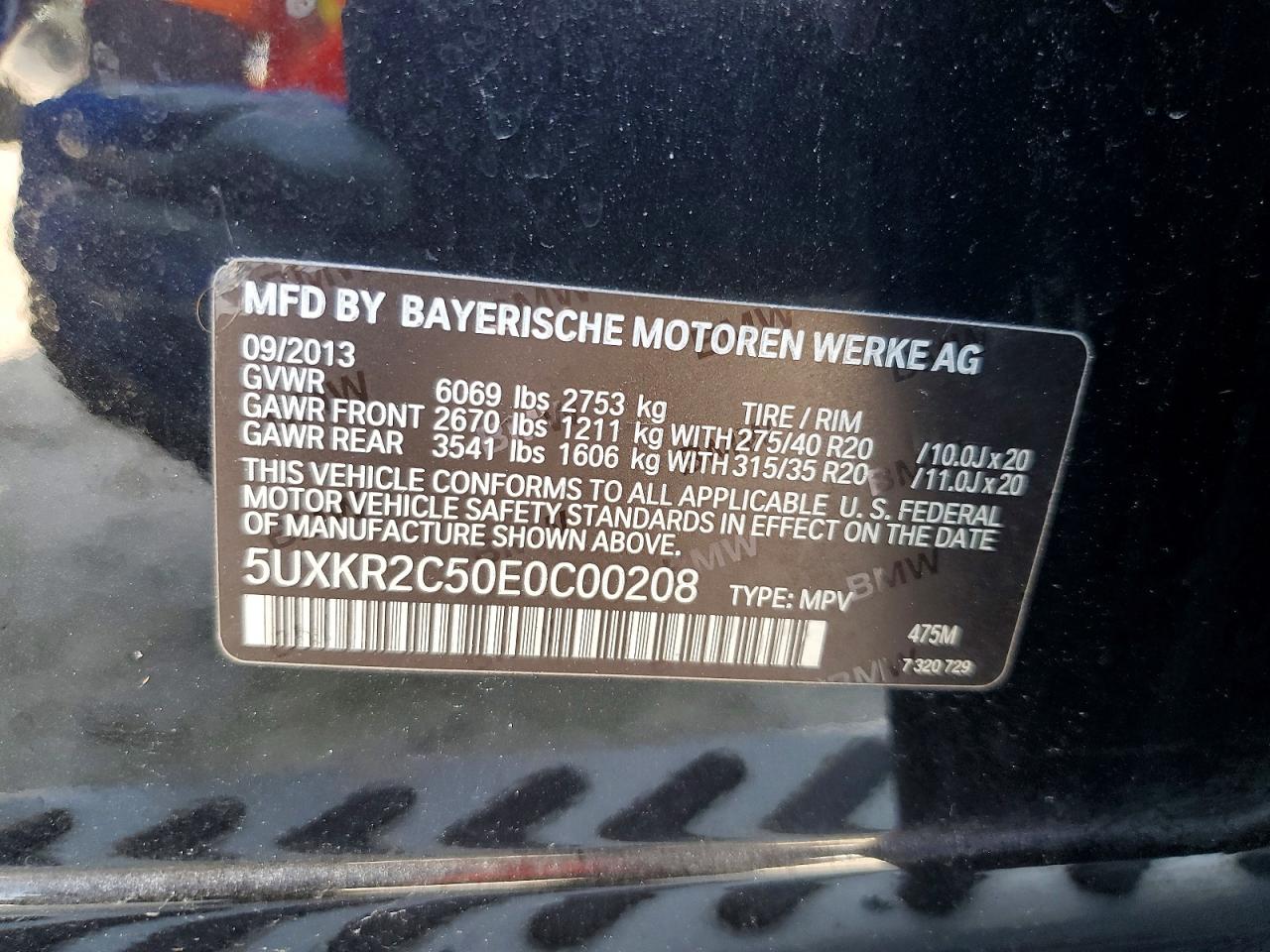 2014 Bmw X5 Sdrive35i Black vin: 5UXKR2C50E0C00208