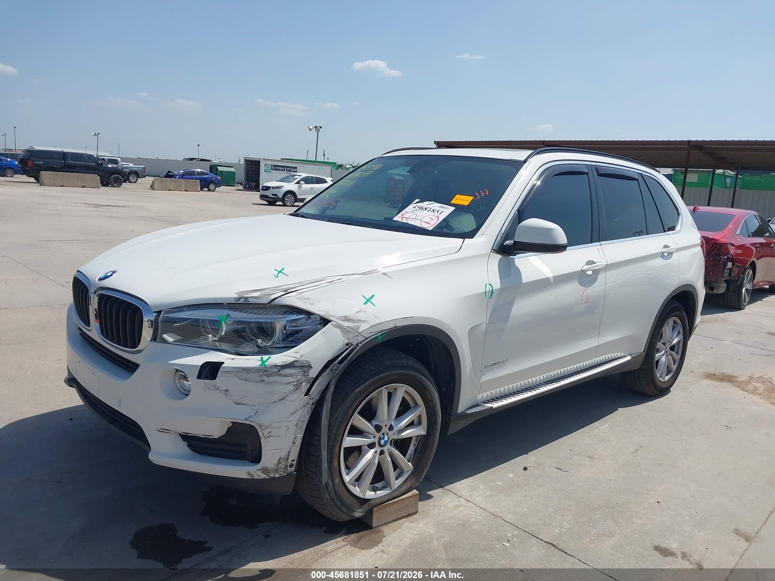 2014 Bmw X5 Sdrive35i White vin: 5UXKR2C51E0C00699