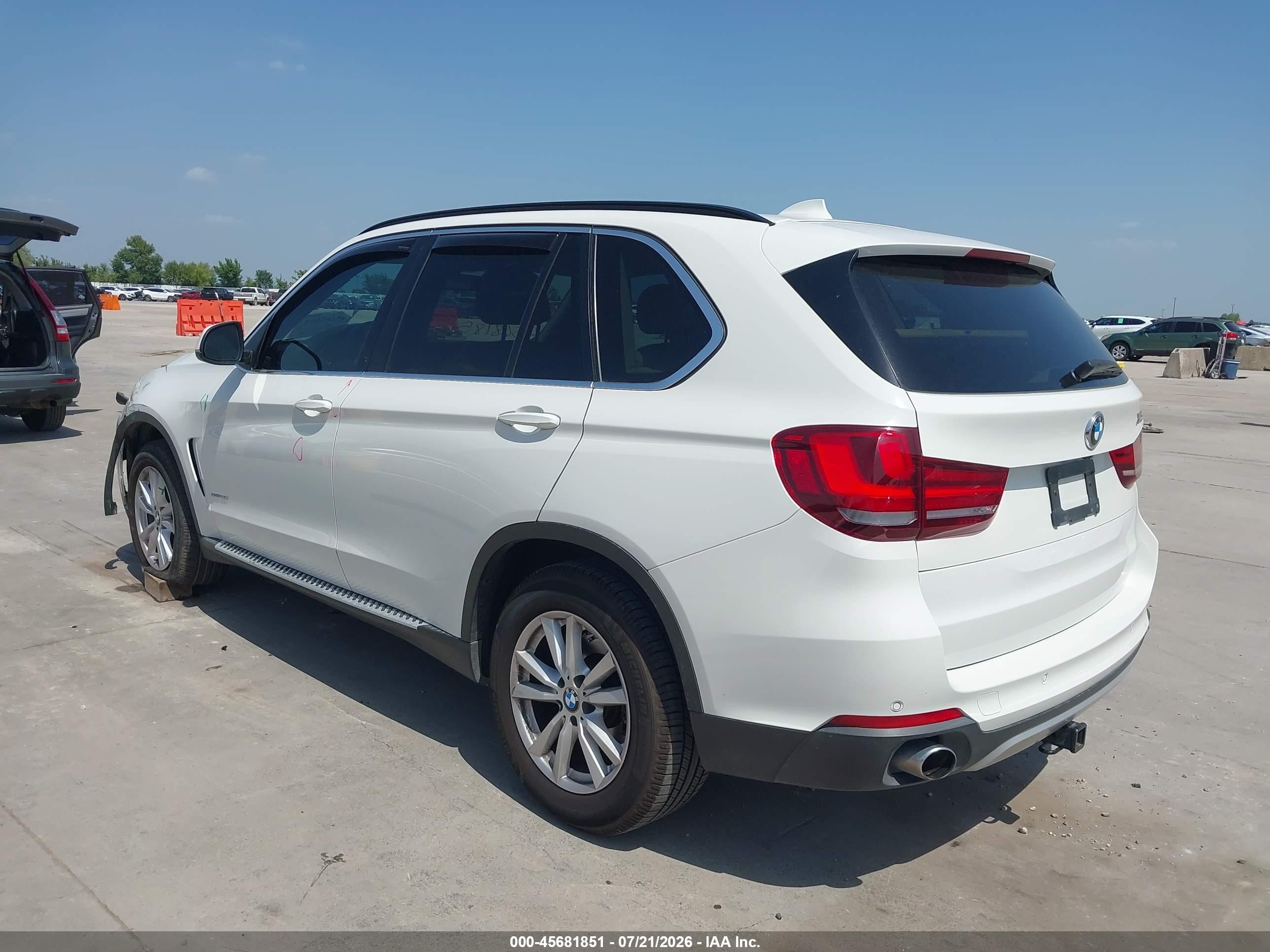 2014 Bmw X5 Sdrive35i White vin: 5UXKR2C51E0C00699