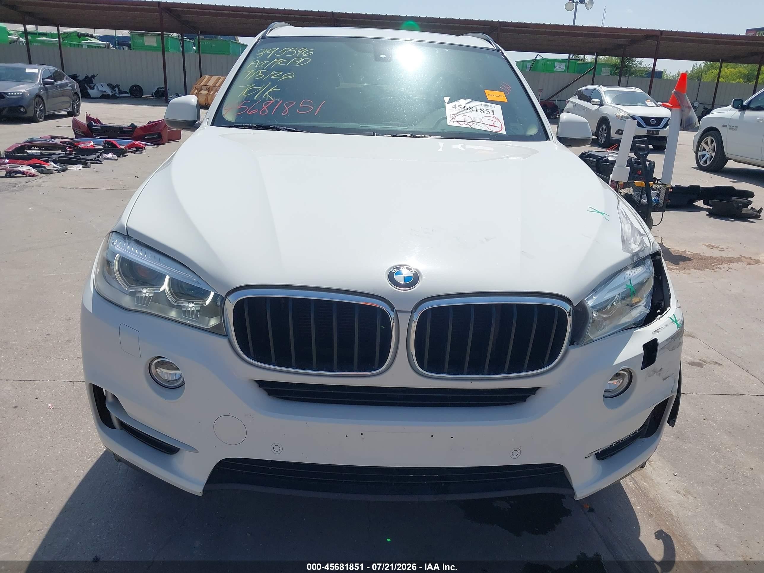 2014 Bmw X5 Sdrive35i White vin: 5UXKR2C51E0C00699