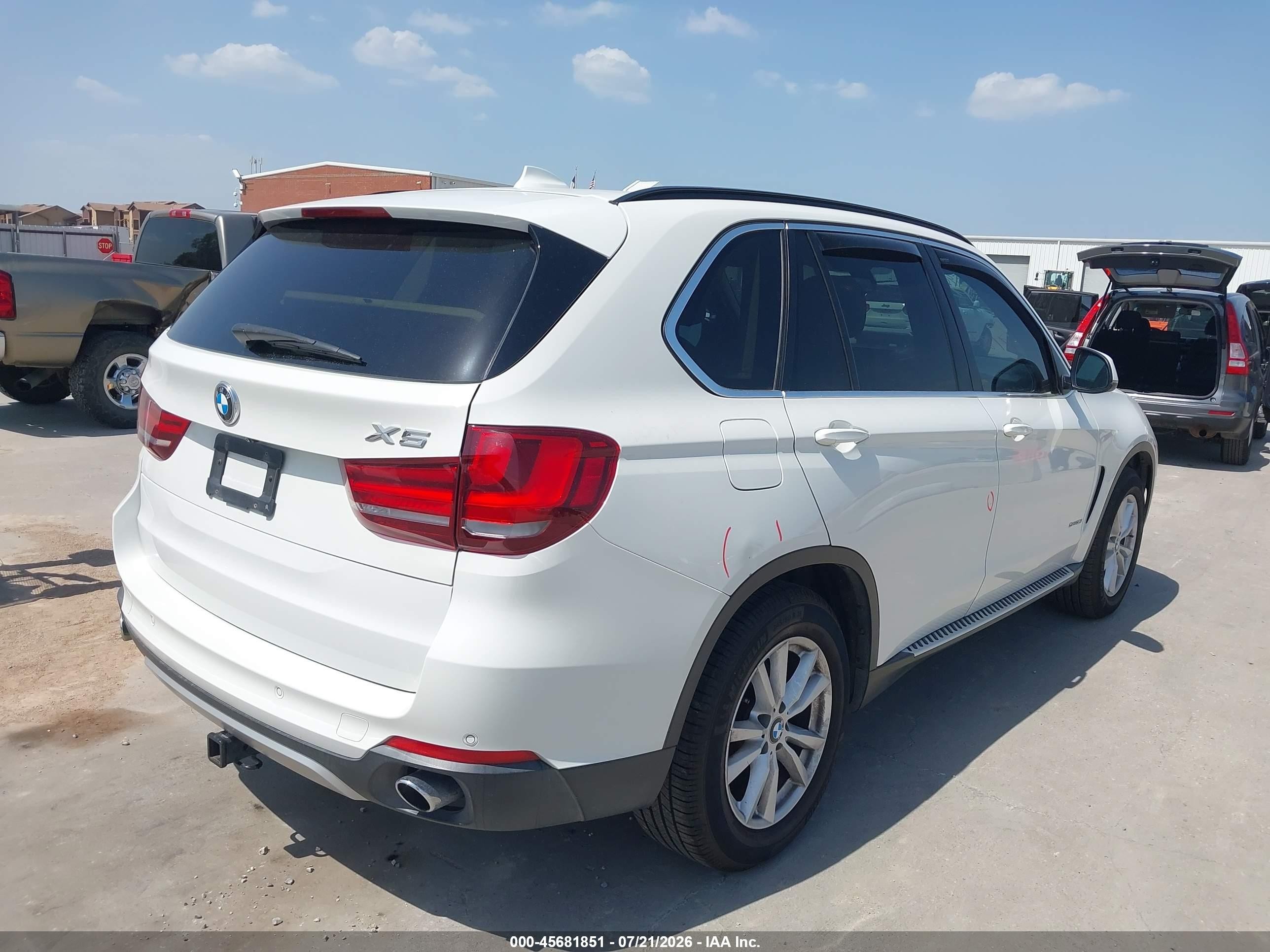 2014 Bmw X5 Sdrive35i White vin: 5UXKR2C51E0C00699
