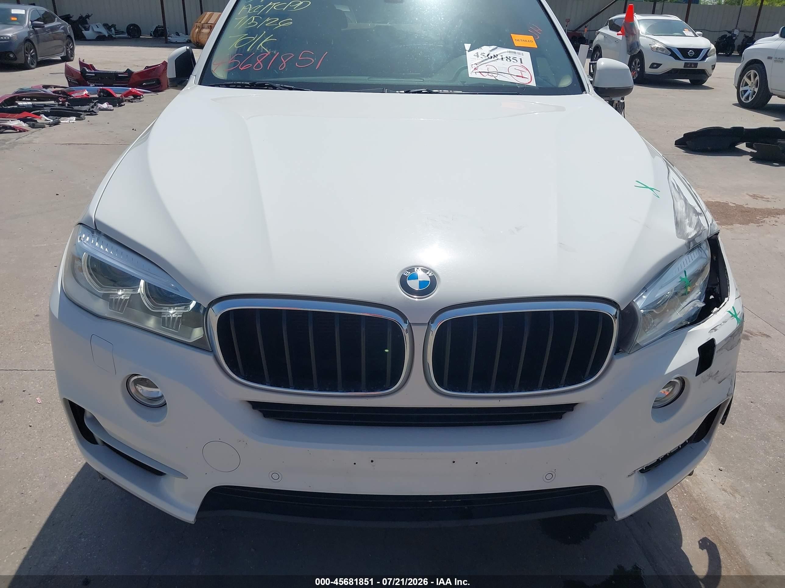 2014 Bmw X5 Sdrive35i White vin: 5UXKR2C51E0C00699