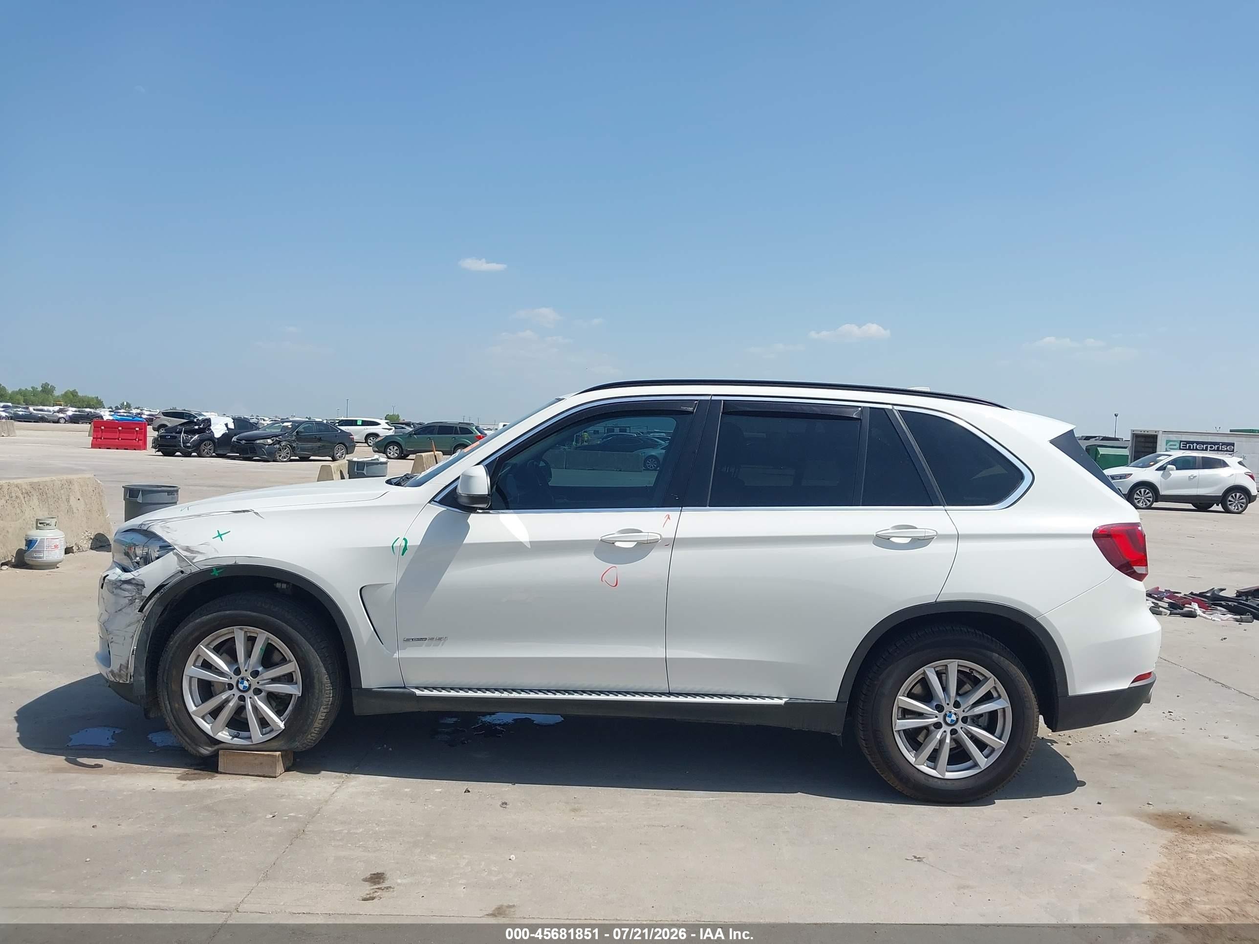 2014 Bmw X5 Sdrive35i White vin: 5UXKR2C51E0C00699