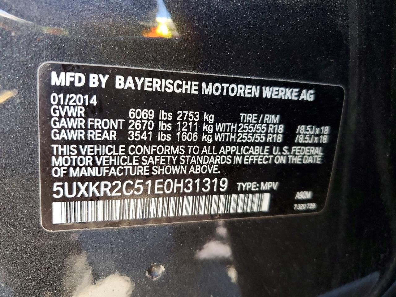 2014 Bmw X5 Sdrive35i Charcoal vin: 5UXKR2C51E0H31319