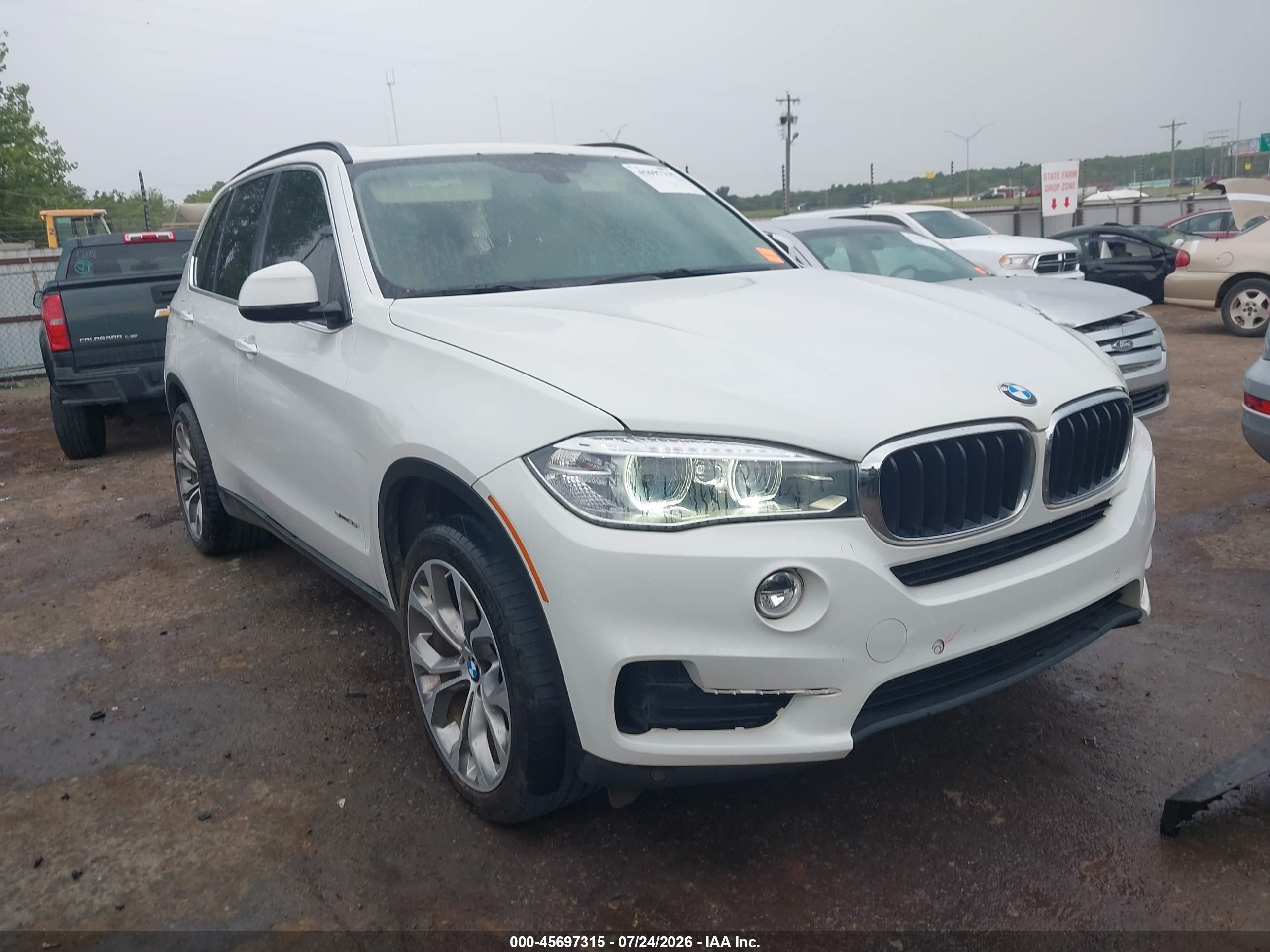 2014 Bmw X5 Sdrive35i White vin: 5UXKR2C51E0H34236