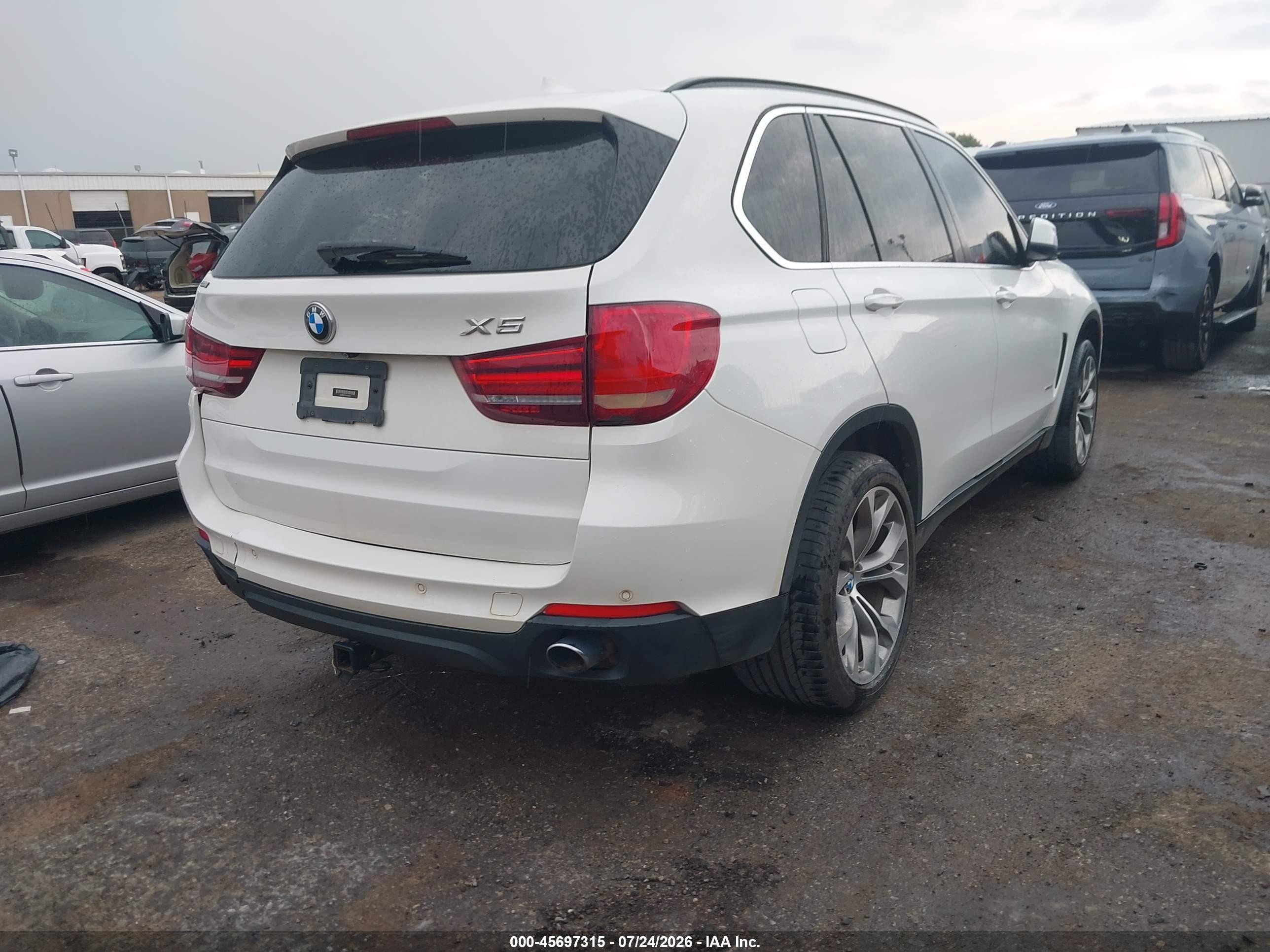2014 Bmw X5 Sdrive35i White vin: 5UXKR2C51E0H34236