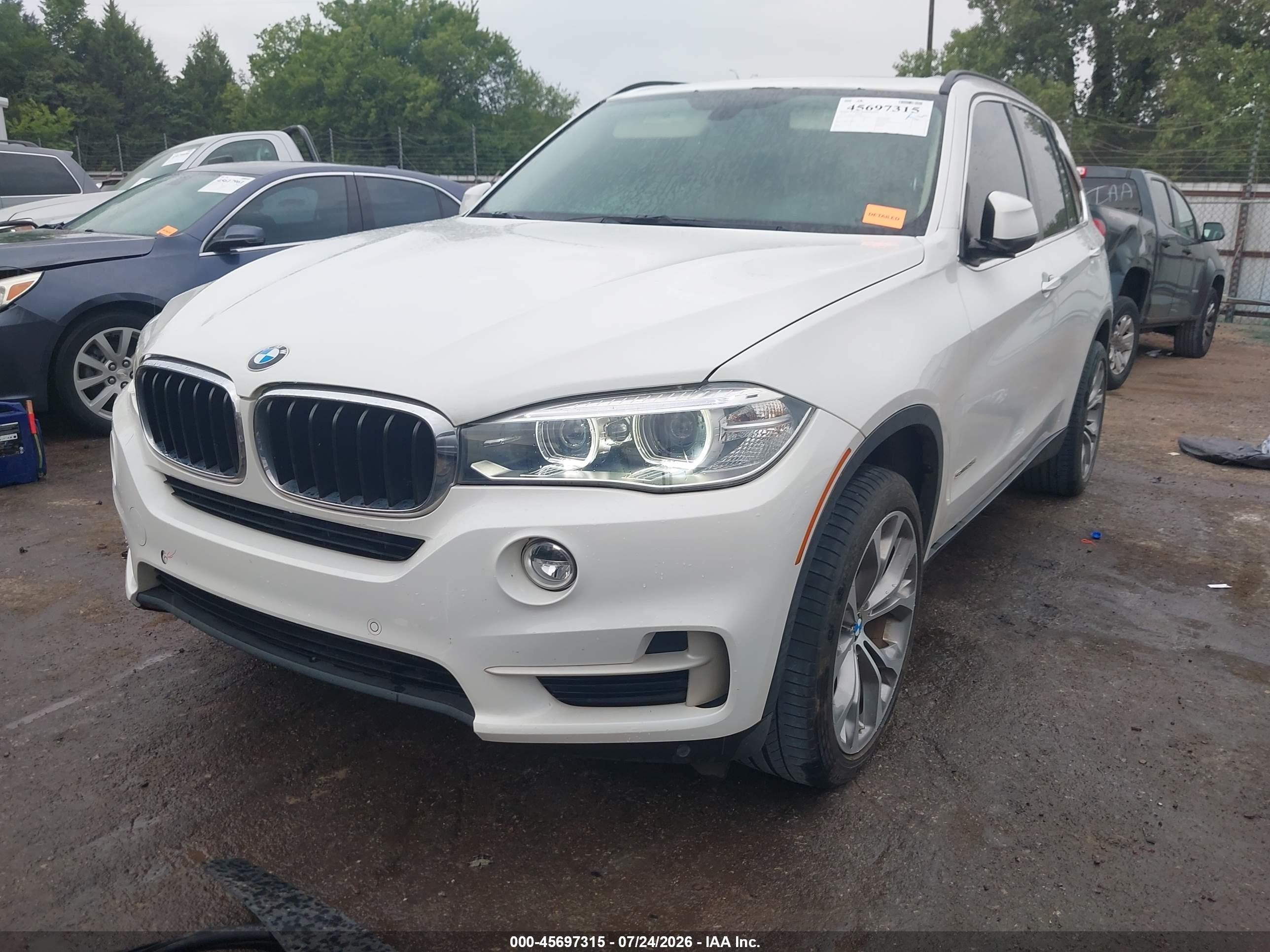 2014 Bmw X5 Sdrive35i White vin: 5UXKR2C51E0H34236