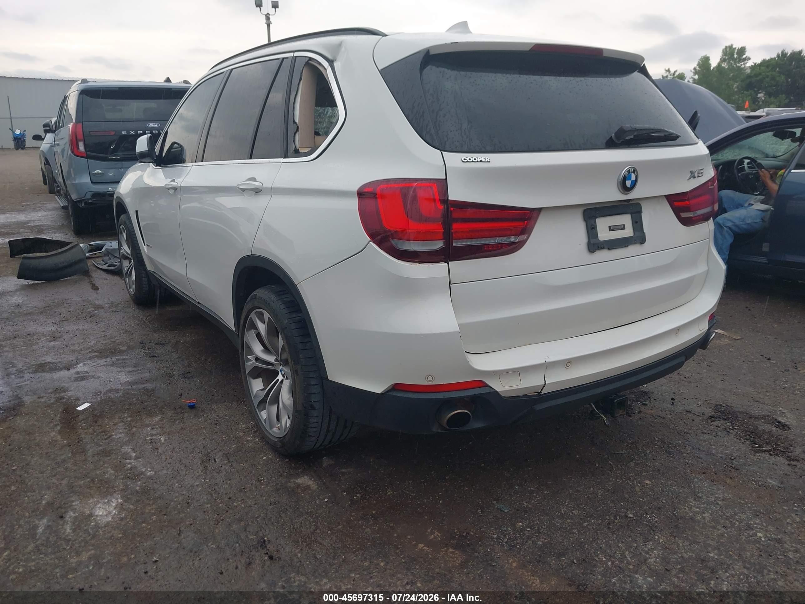 2014 Bmw X5 Sdrive35i White vin: 5UXKR2C51E0H34236