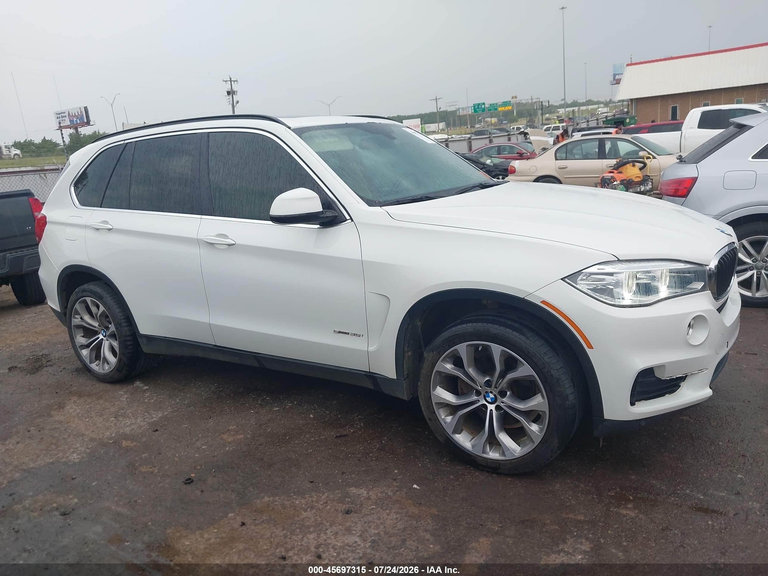 2014 Bmw X5 Sdrive35i White vin: 5UXKR2C51E0H34236