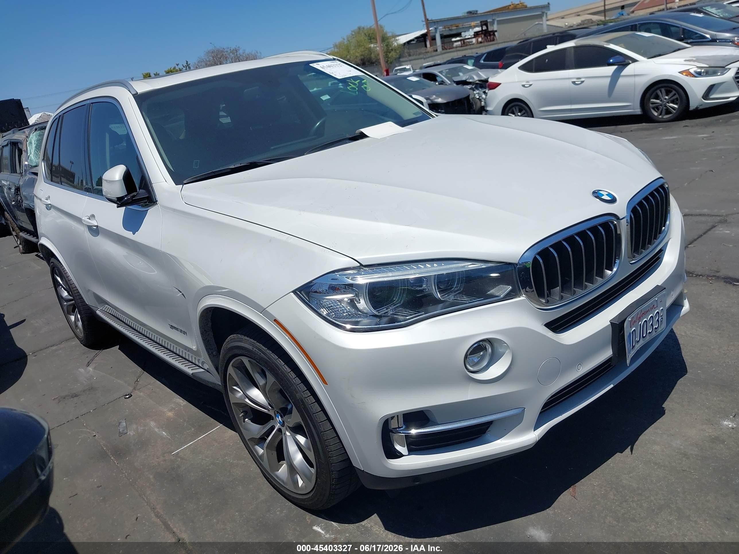 2015 Bmw X5 Sdrive35i White vin: 5UXKR2C51F0H40961