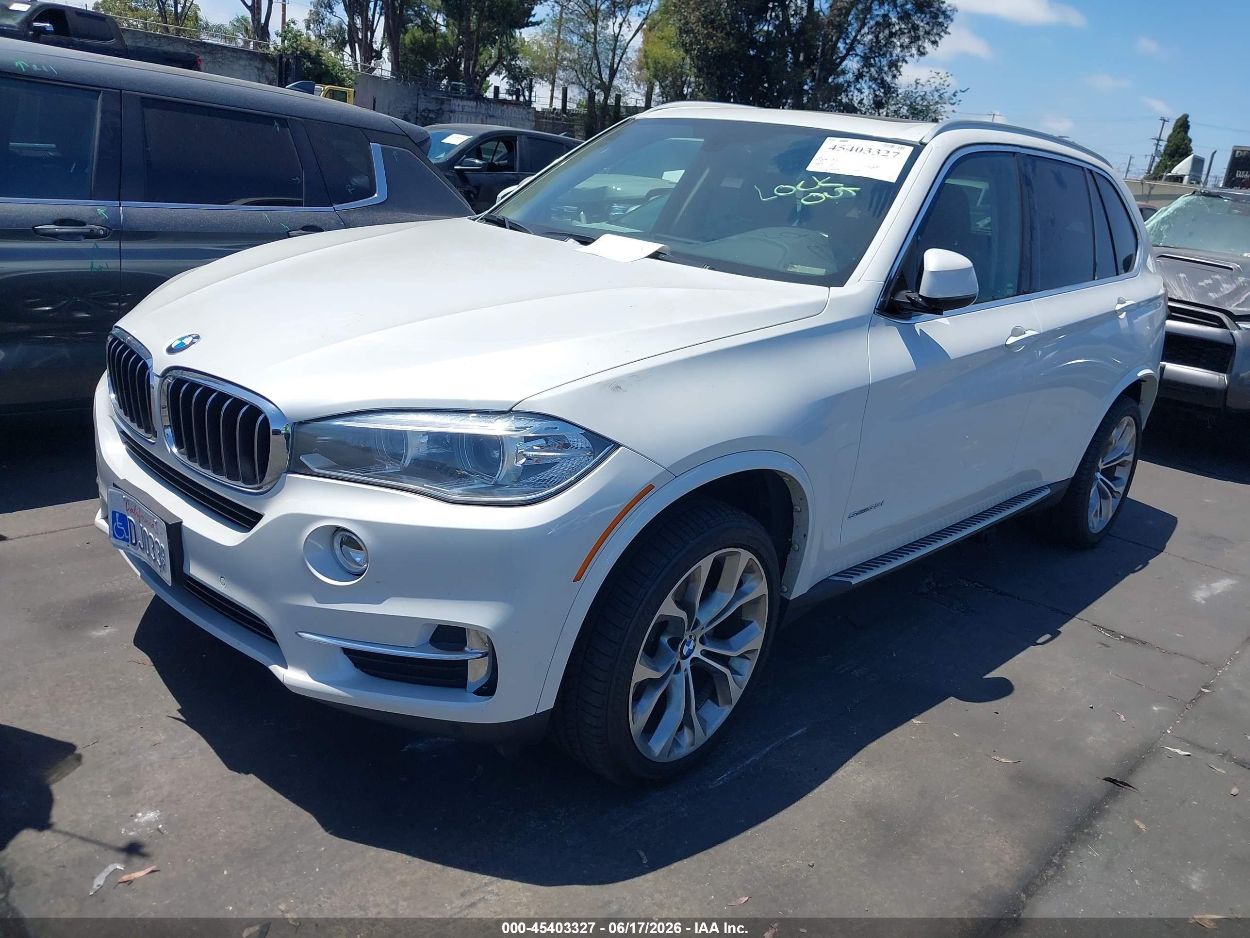 2015 Bmw X5 Sdrive35i White vin: 5UXKR2C51F0H40961