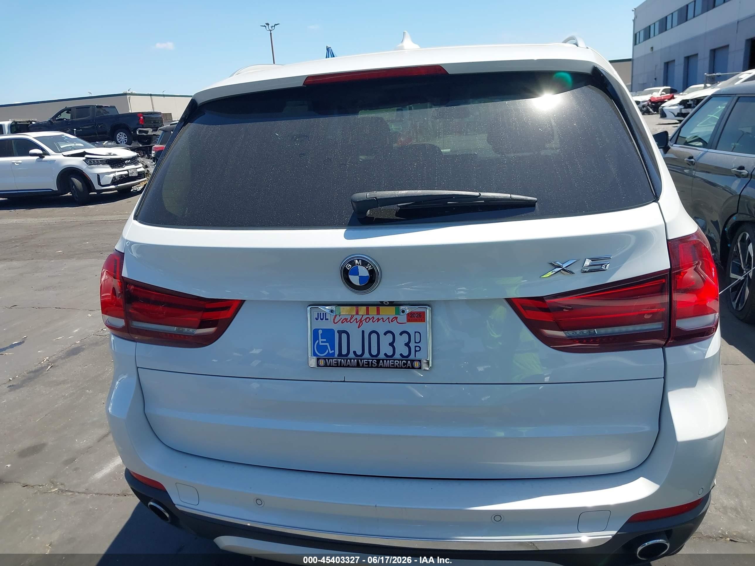 2015 Bmw X5 Sdrive35i White vin: 5UXKR2C51F0H40961