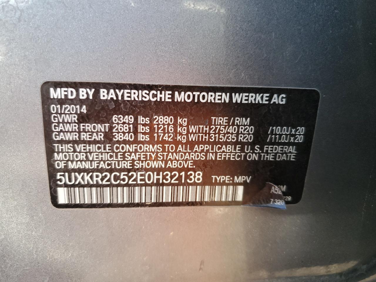 2014 Bmw X5 Sdrive35i Silver vin: 5UXKR2C52E0H32138