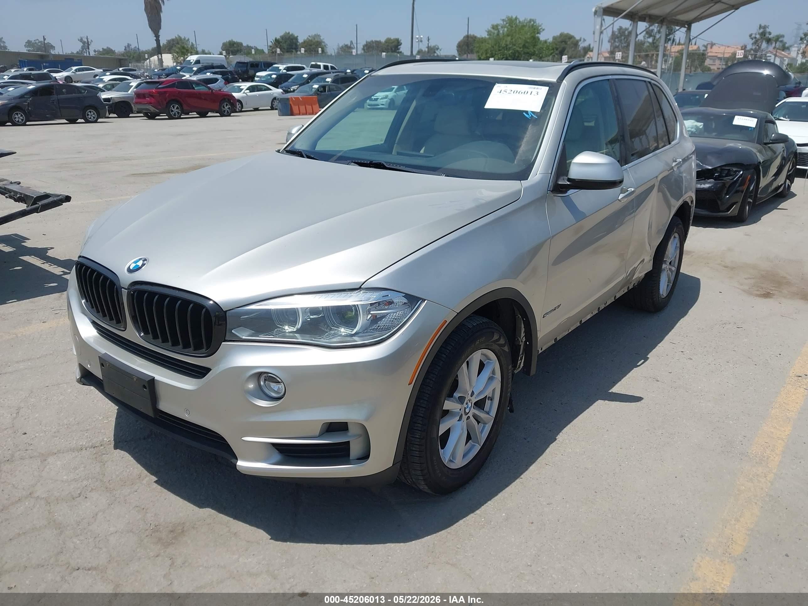 2015 Bmw X5 Sdrive35i Silver vin: 5UXKR2C52F0H38801