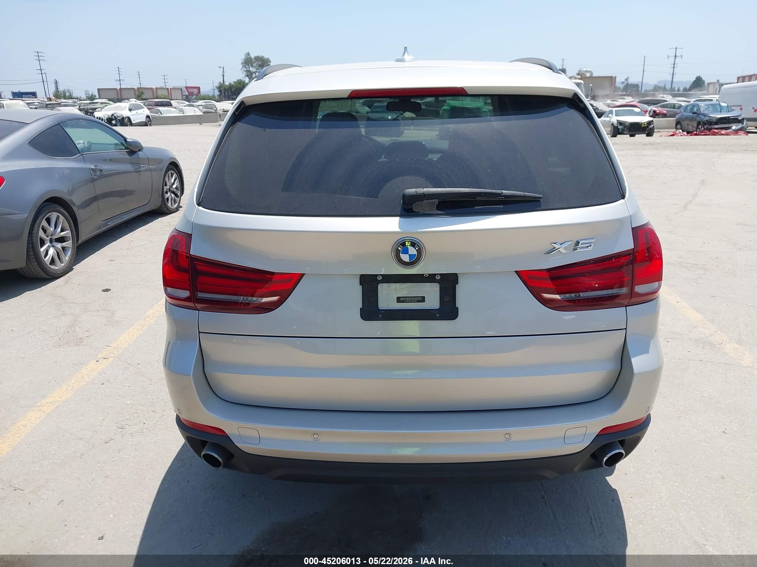 2015 Bmw X5 Sdrive35i Silver vin: 5UXKR2C52F0H38801