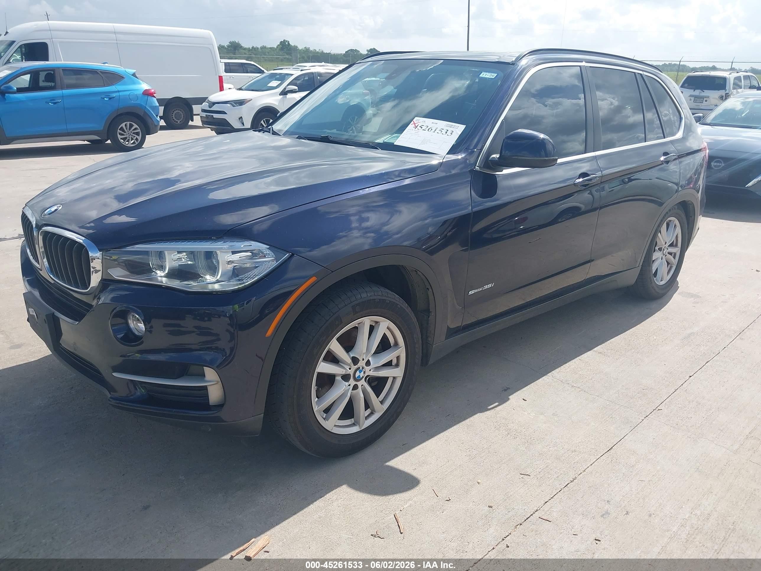 2015 Bmw X5 Sdrive35i Blue vin: 5UXKR2C53F0H36118