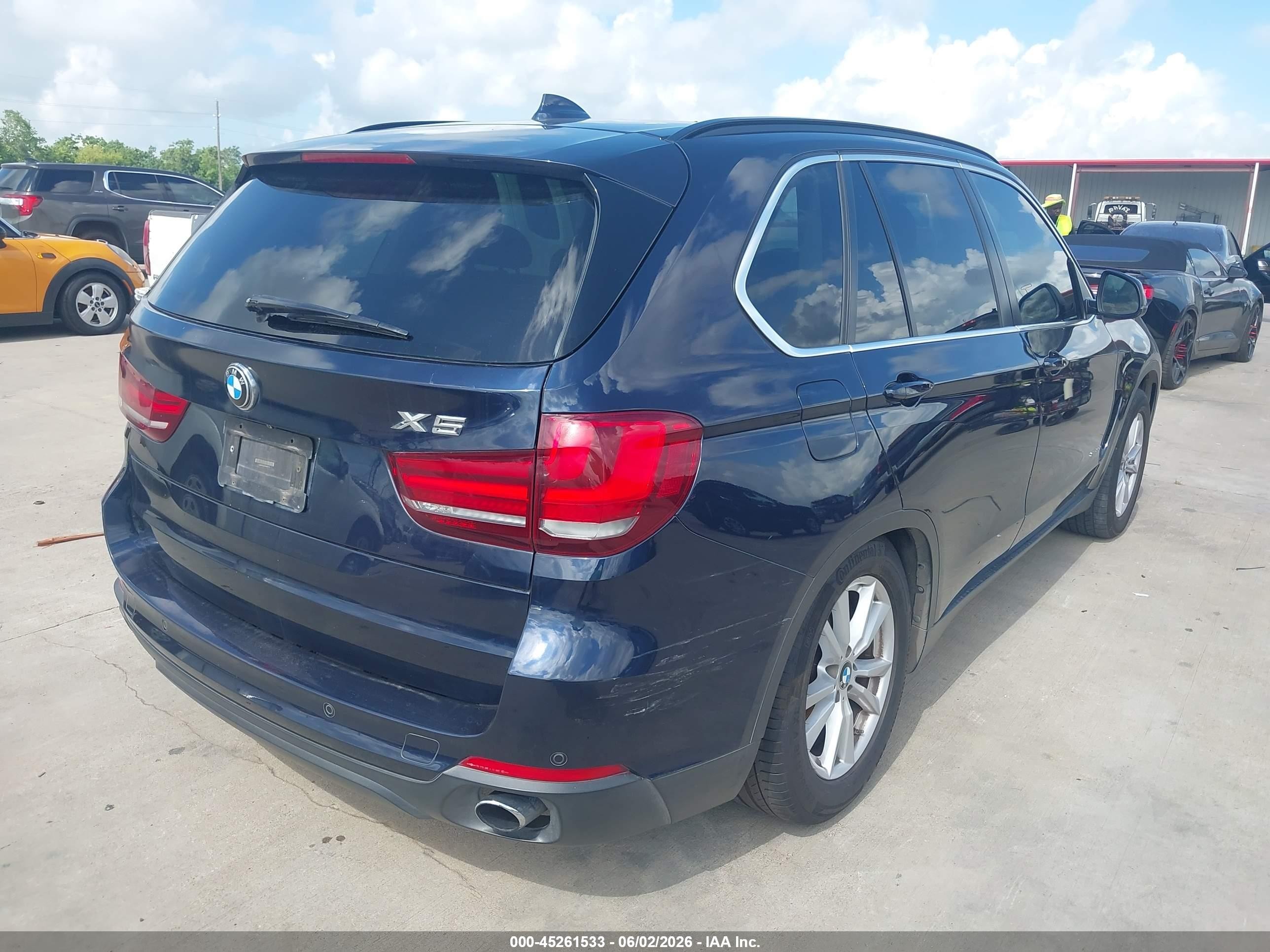 2015 Bmw X5 Sdrive35i Blue vin: 5UXKR2C53F0H36118