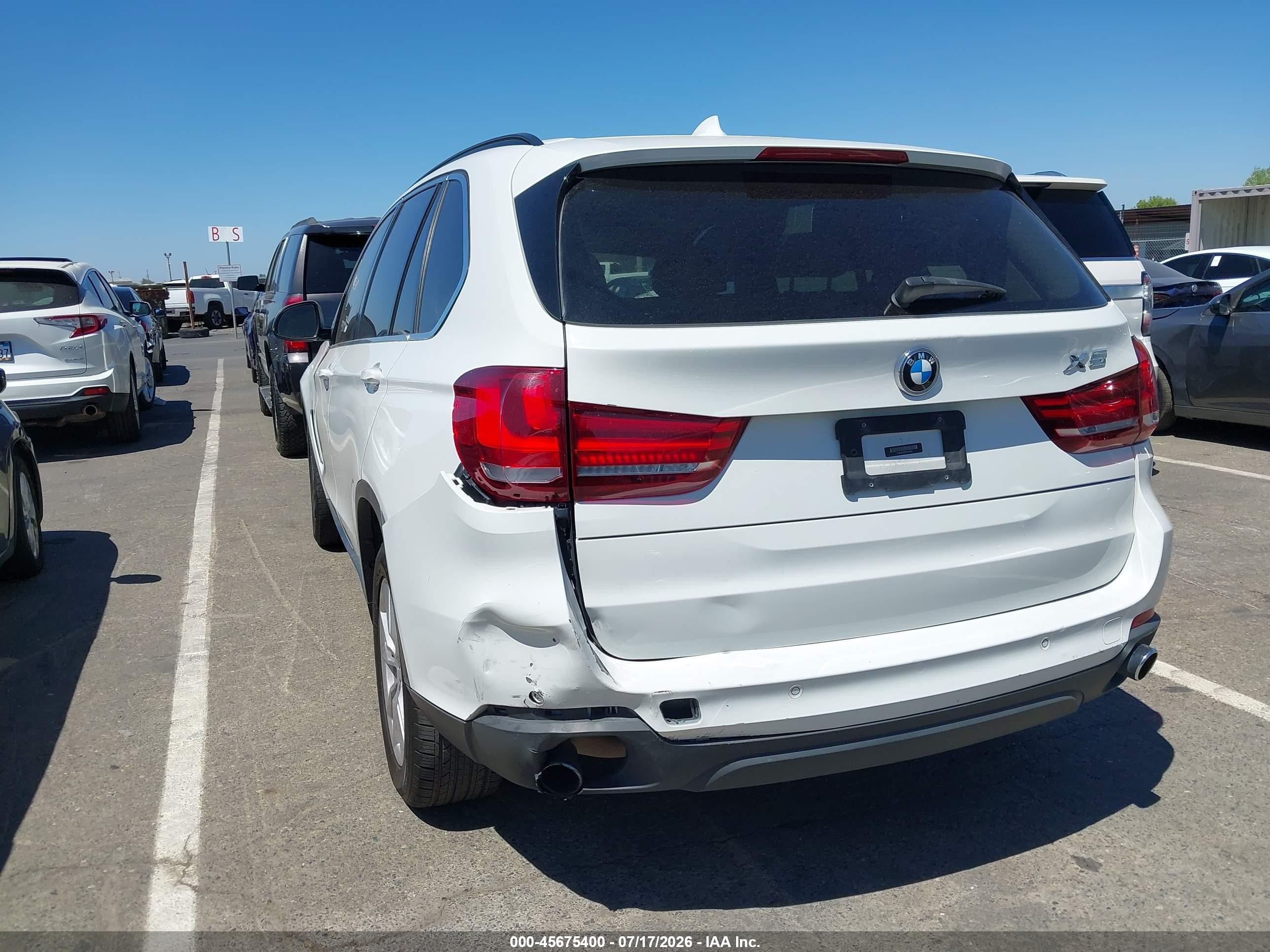 2015 Bmw X5 Sdrive35i White vin: 5UXKR2C53F0H37043