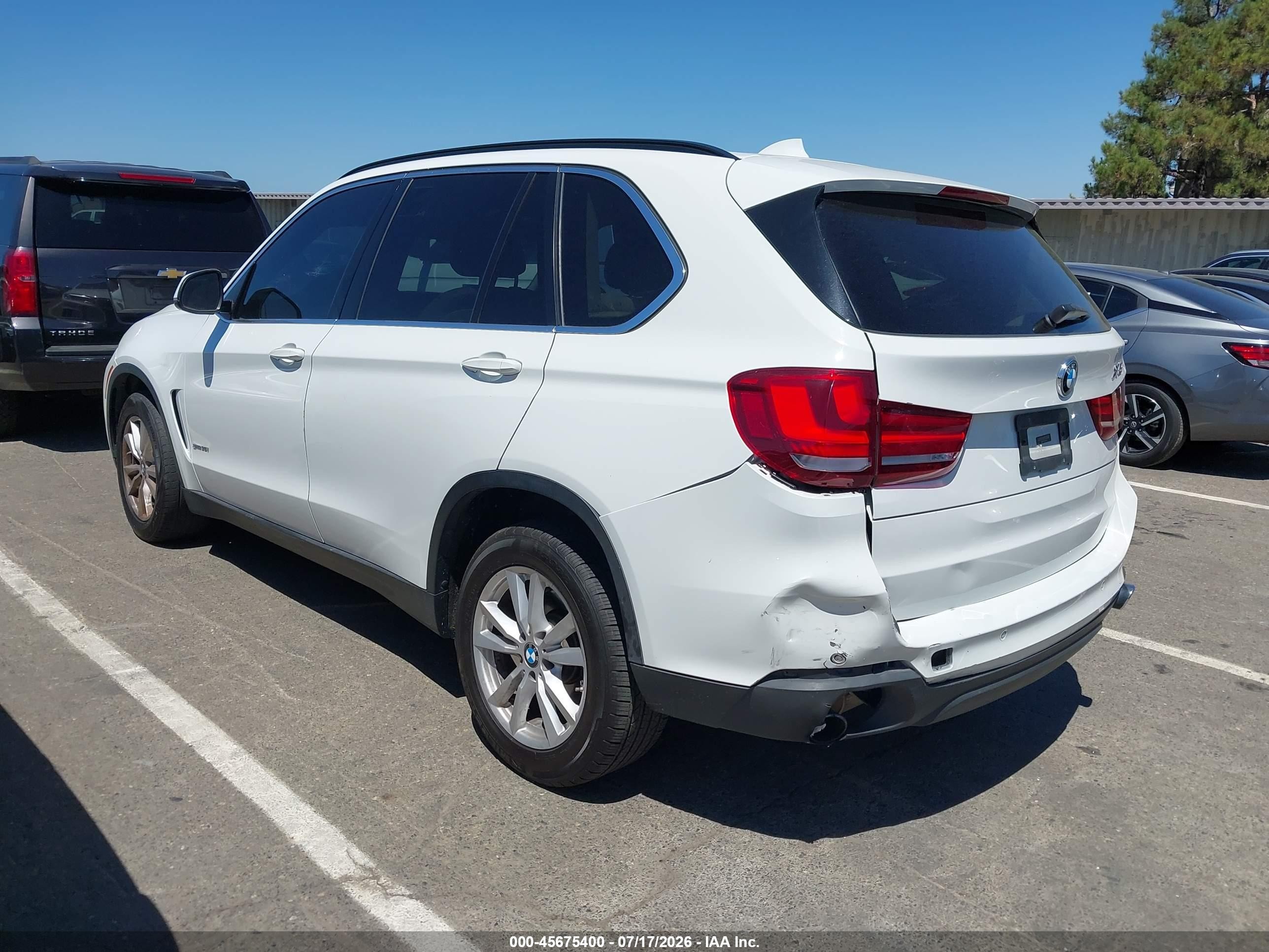 2015 Bmw X5 Sdrive35i White vin: 5UXKR2C53F0H37043