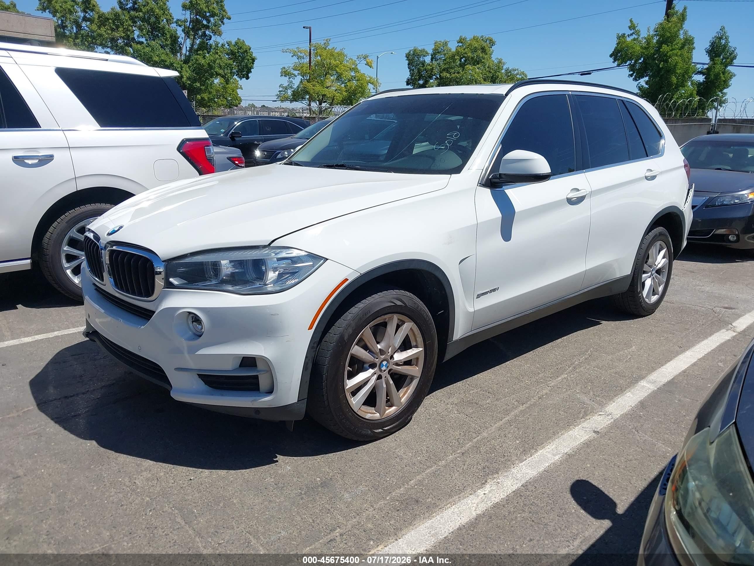 2015 Bmw X5 Sdrive35i White vin: 5UXKR2C53F0H37043