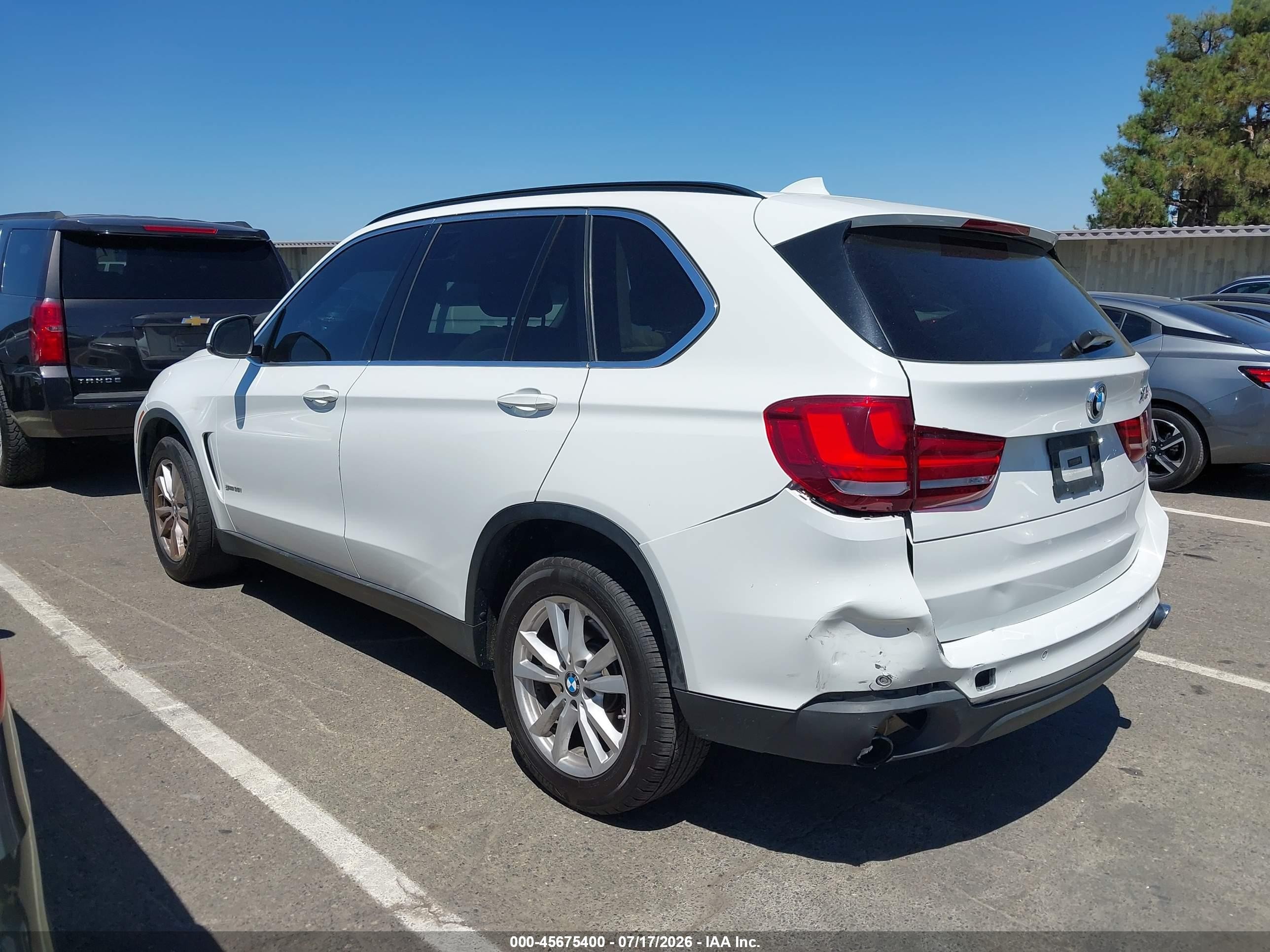 2015 Bmw X5 Sdrive35i White vin: 5UXKR2C53F0H37043