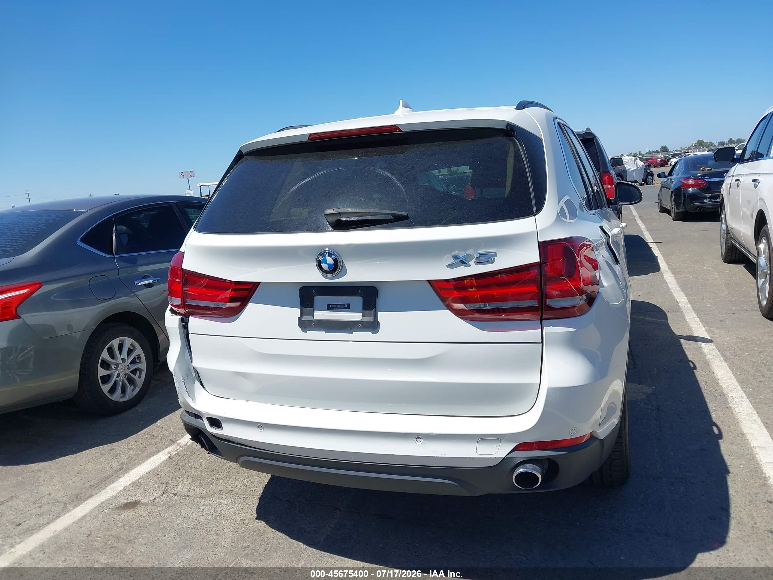 2015 Bmw X5 Sdrive35i White vin: 5UXKR2C53F0H37043
