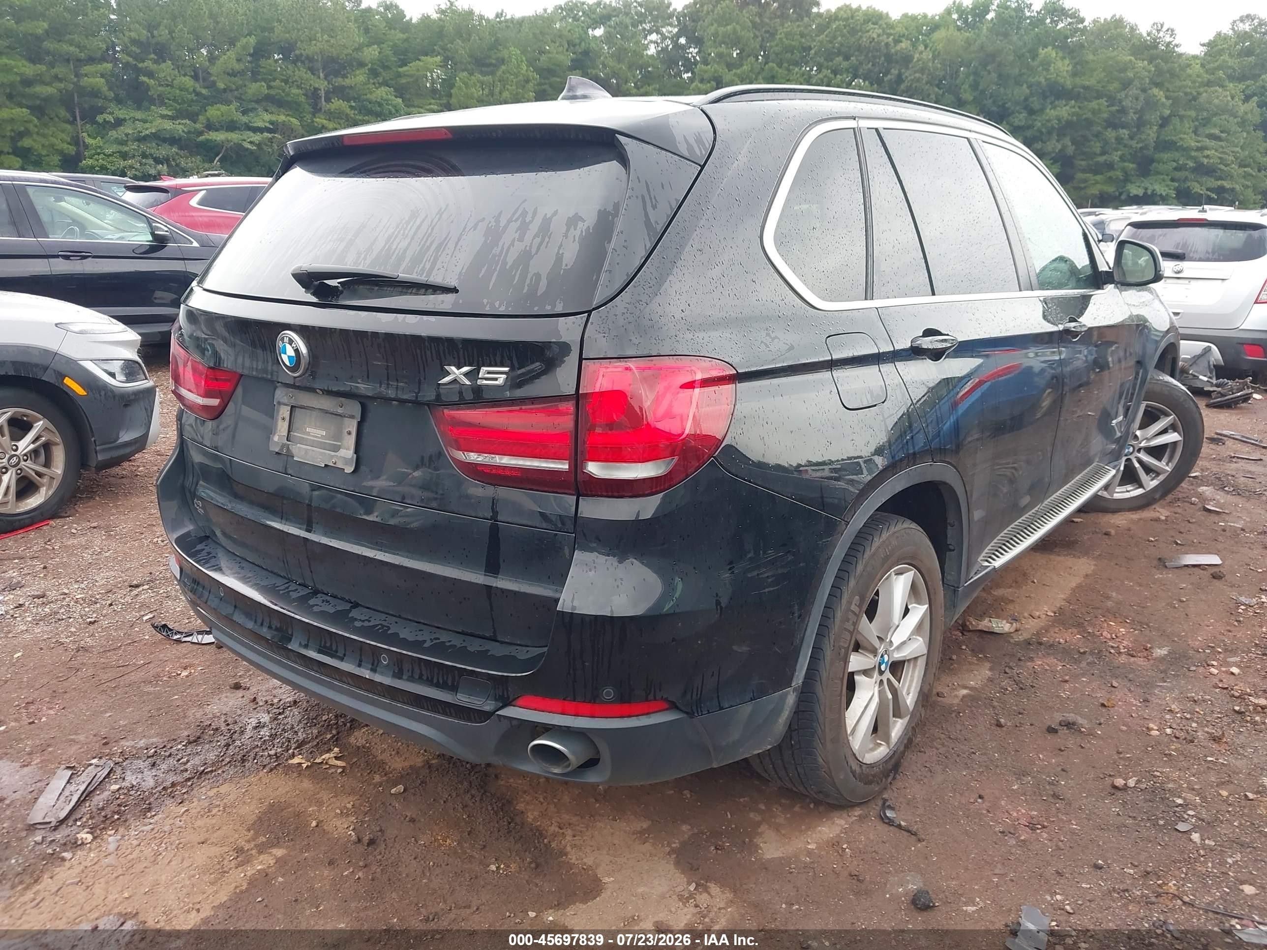 2015 Bmw X5 Sdrive35i Черный vin: 5UXKR2C54F0H40923