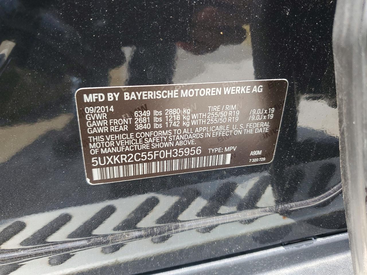 2015 Bmw X5 Sdrive35i Charcoal vin: 5UXKR2C55F0H35956