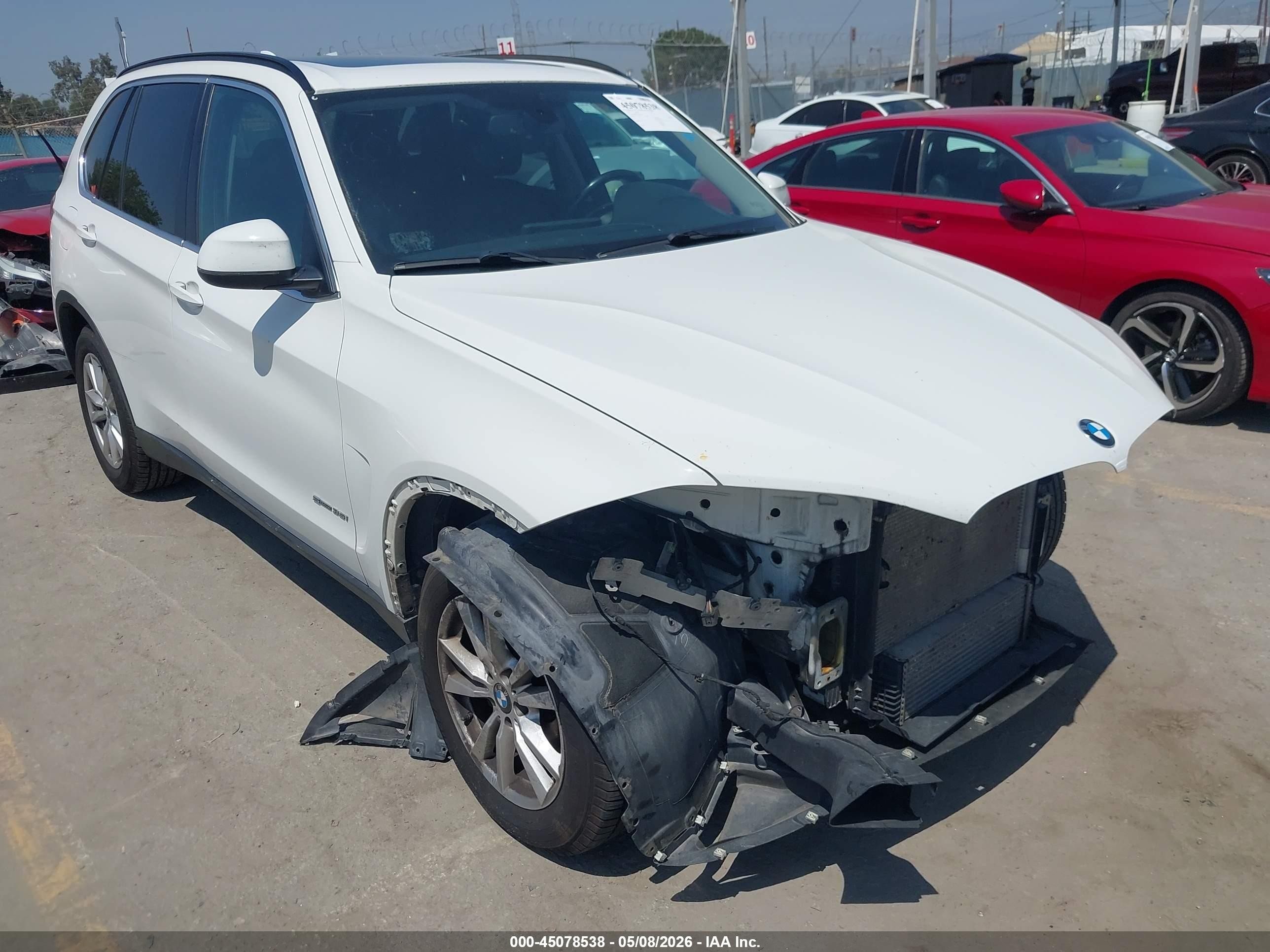 2015 Bmw X5 Sdrive35i White vin: 5UXKR2C56F0H39692