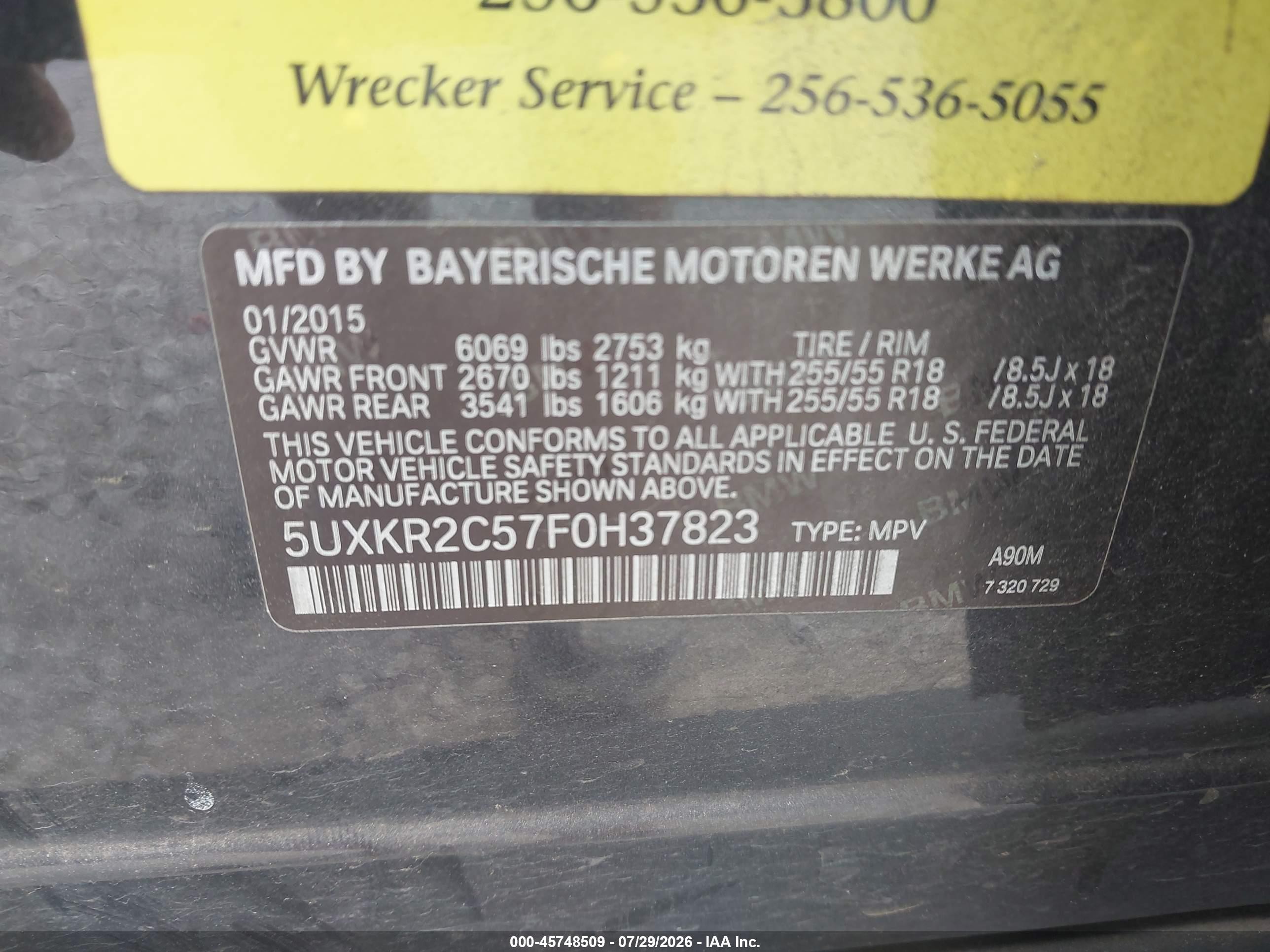2015 Bmw X5 Sdrive35i Gray vin: 5UXKR2C57F0H37823