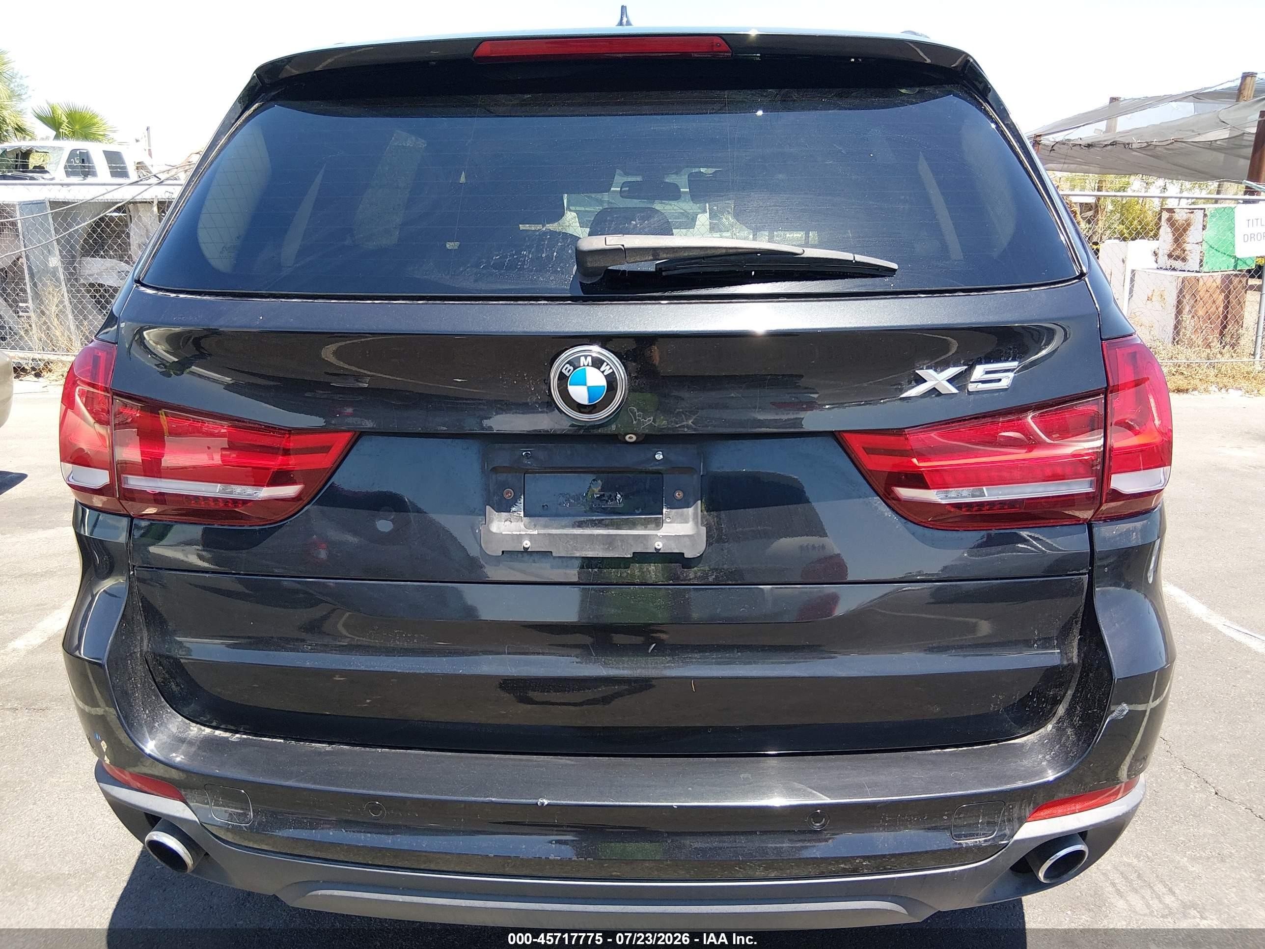 2015 Bmw X5 Sdrive35i Black vin: 5UXKR2C58F0H36339