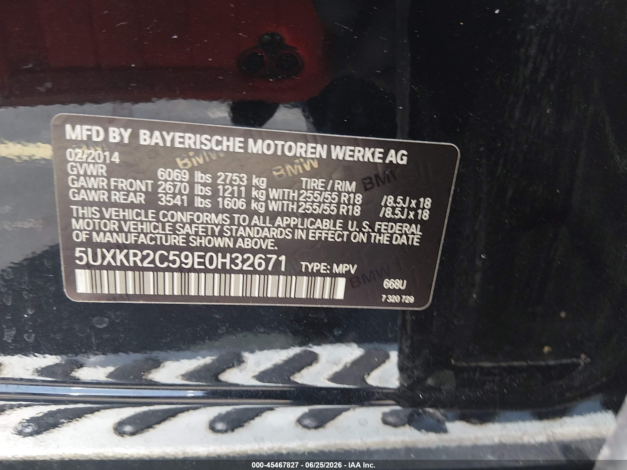 2014 Bmw X5 Sdrive35i Black vin: 5UXKR2C59E0H32671