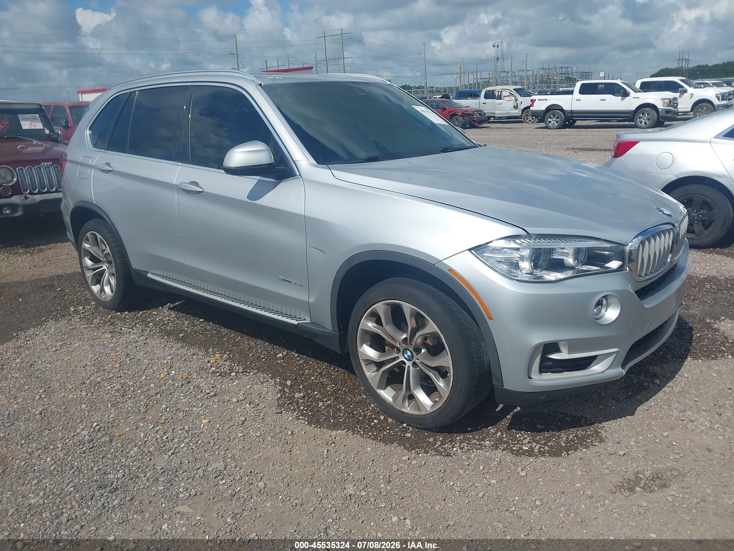 2015 Bmw X5 Sdrive35i Silver vin: 5UXKR2C5XF0H39355