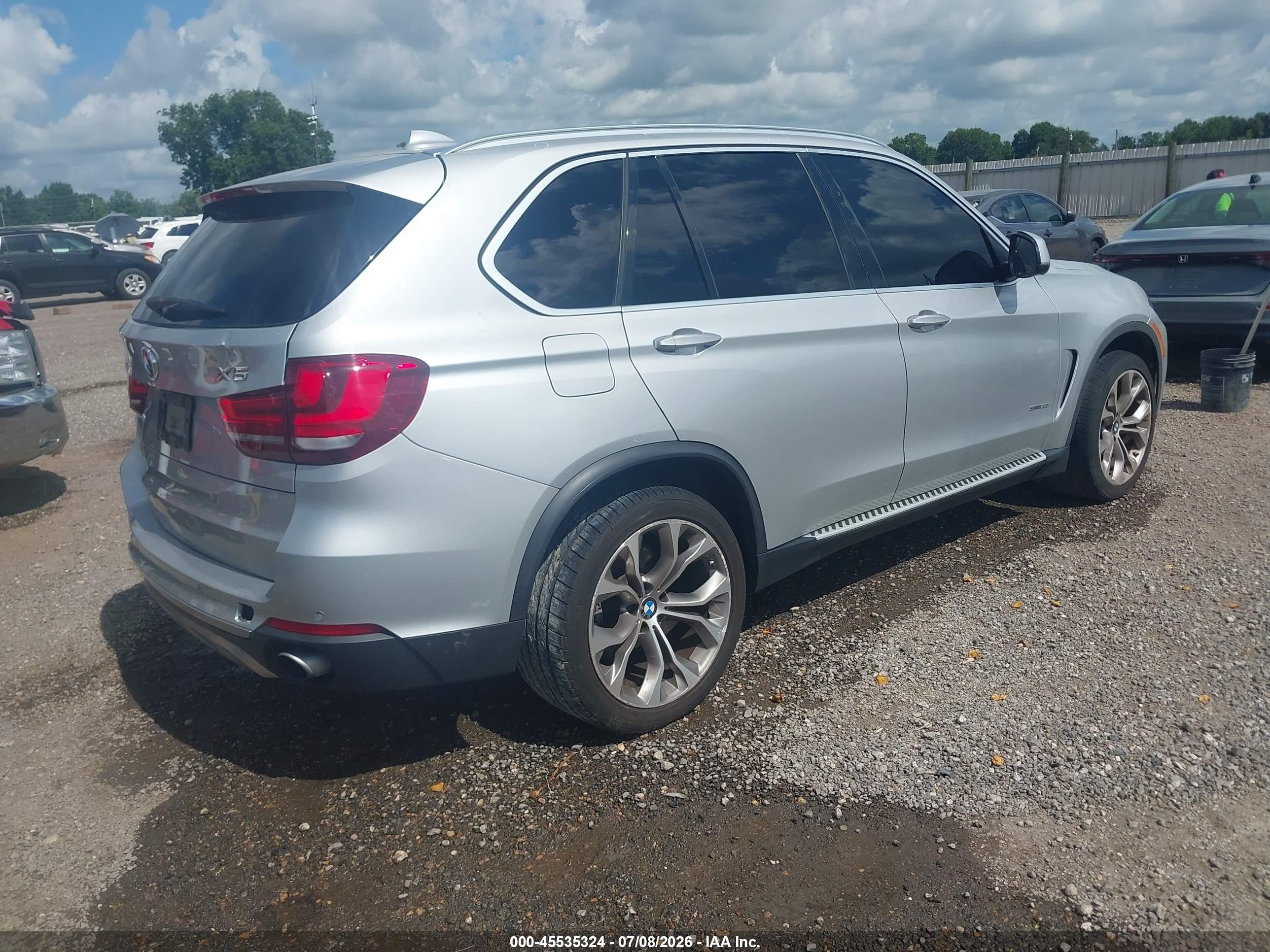 2015 Bmw X5 Sdrive35i Silver vin: 5UXKR2C5XF0H39355