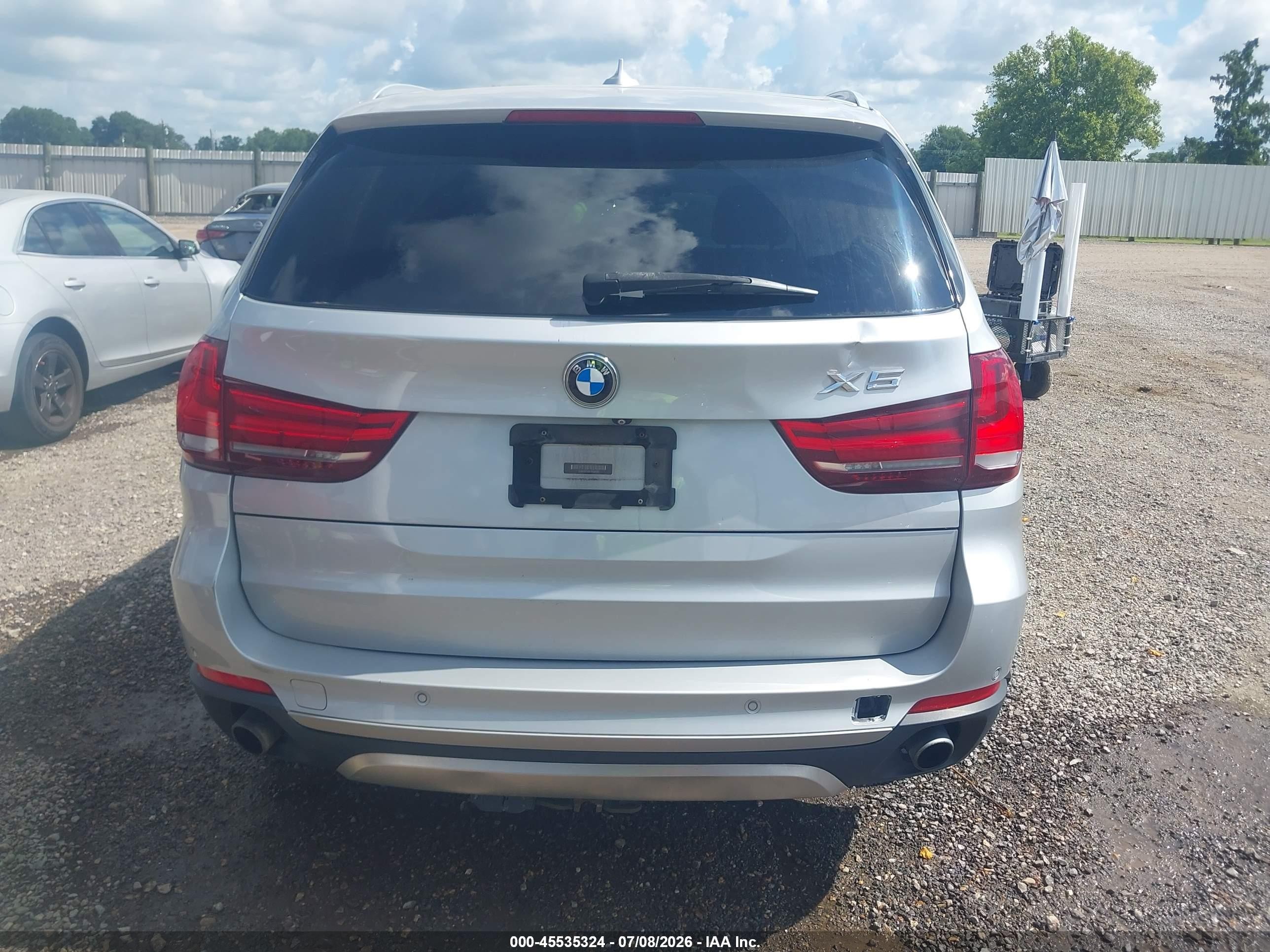 2015 Bmw X5 Sdrive35i Silver vin: 5UXKR2C5XF0H39355