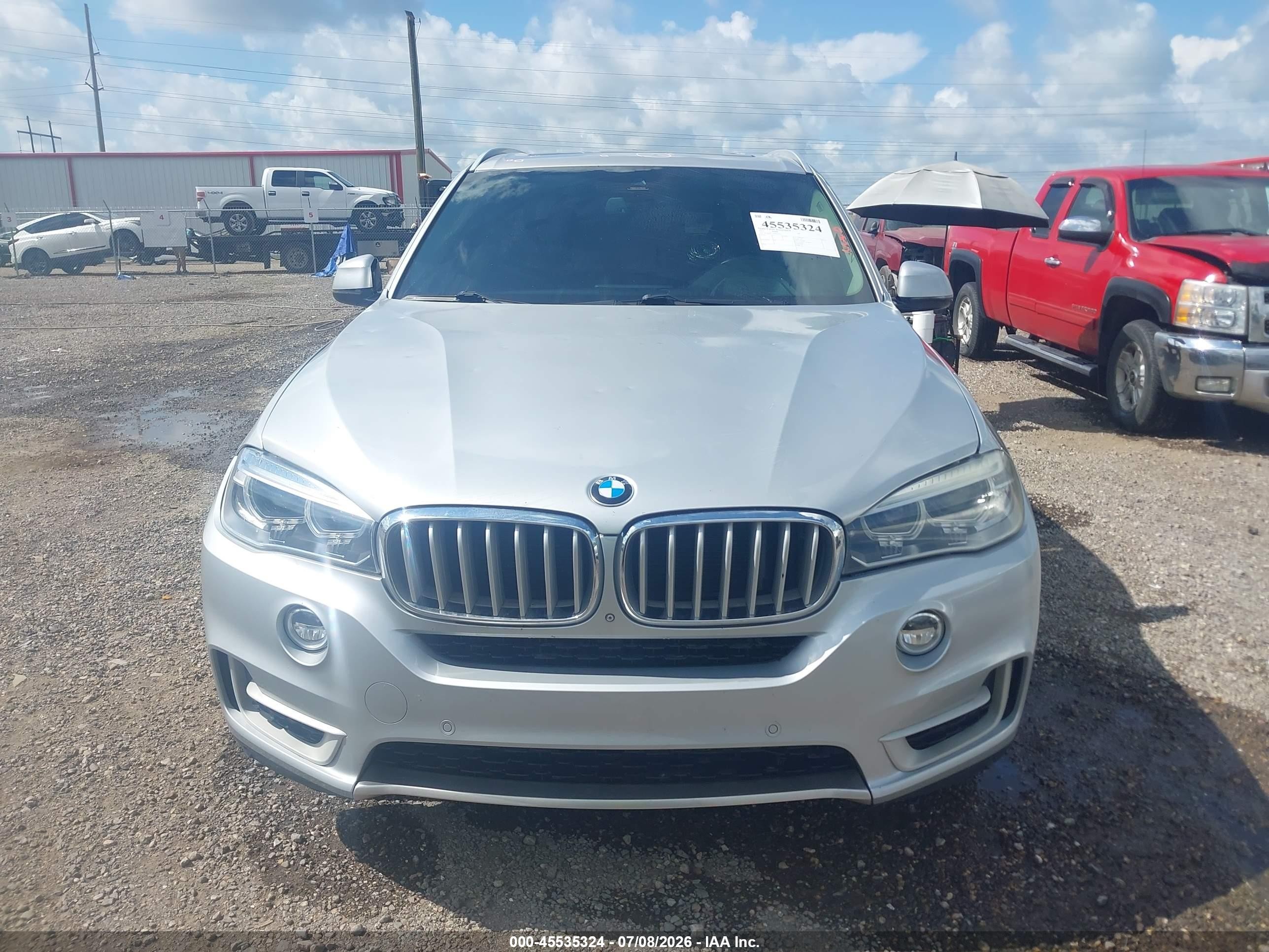 2015 Bmw X5 Sdrive35i Silver vin: 5UXKR2C5XF0H39355