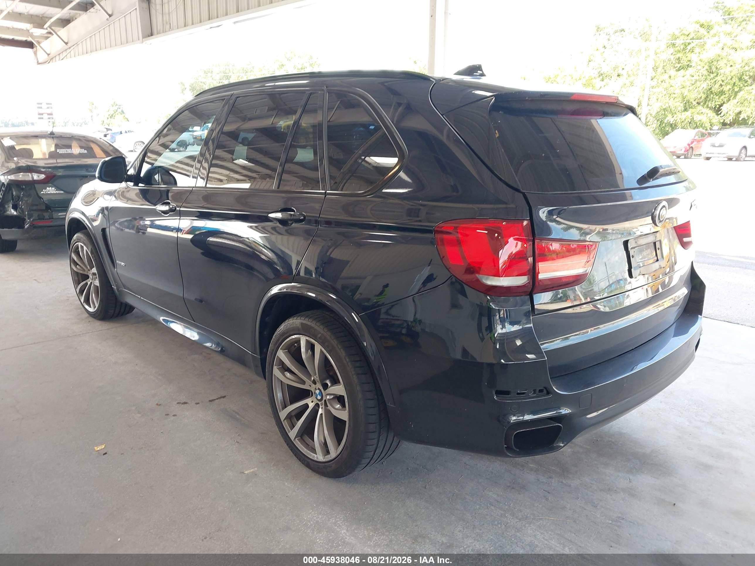 2015 Bmw X5 Xdrive50i Blue vin: 5UXKR6C50F0J76899