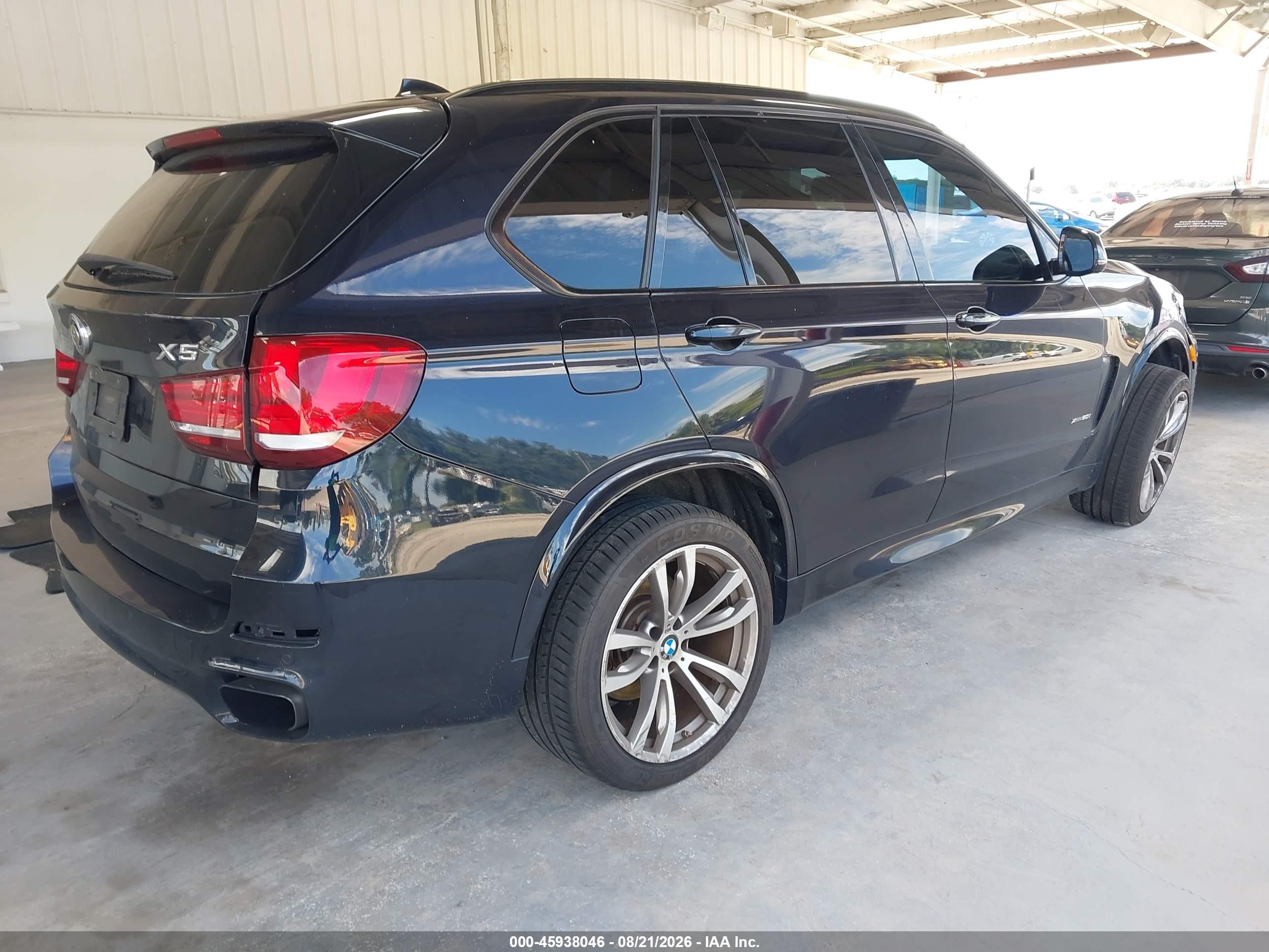 2015 Bmw X5 Xdrive50i Blue vin: 5UXKR6C50F0J76899