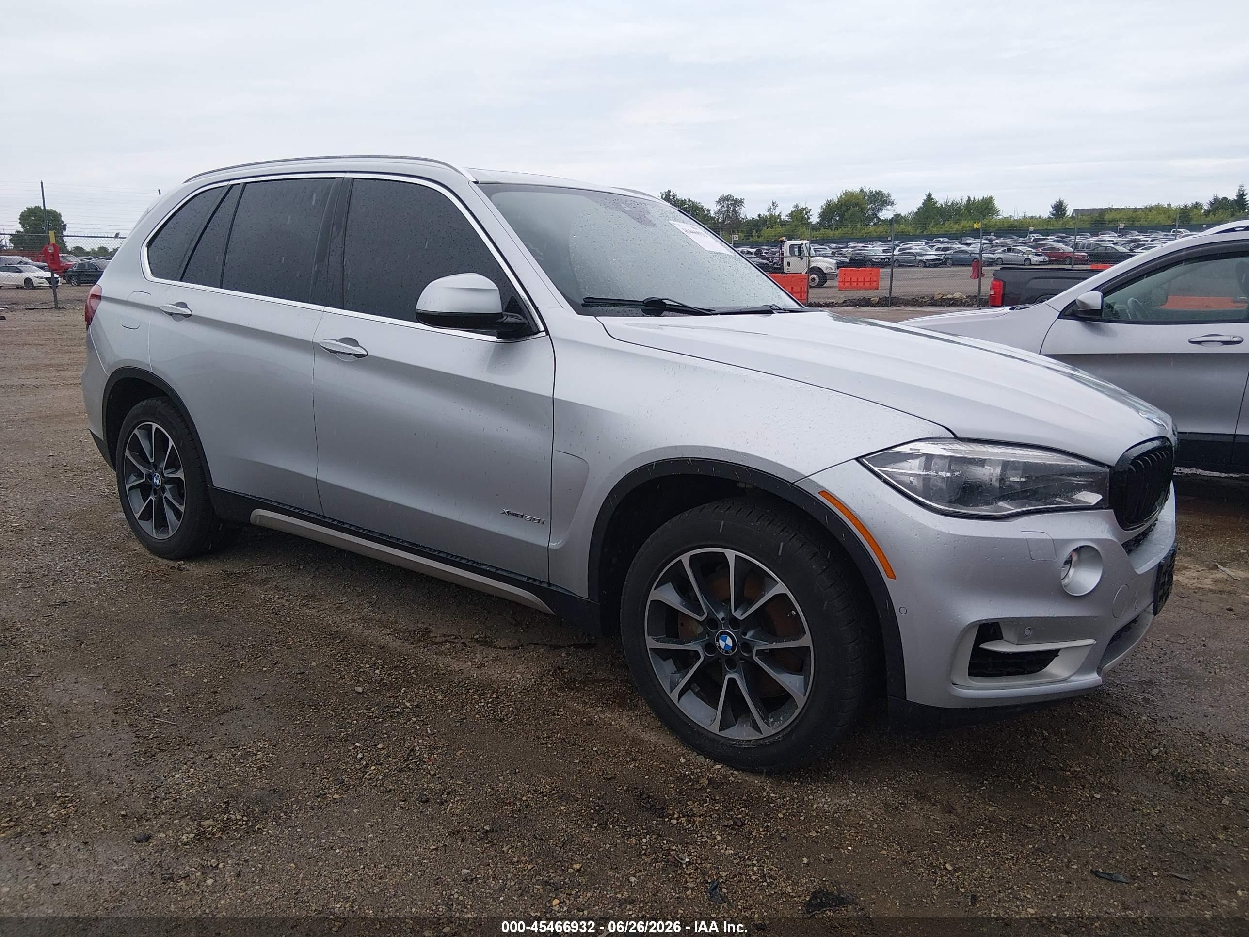 2015 Bmw X5 Xdrive50i Silver vin: 5UXKR6C53F0J74709