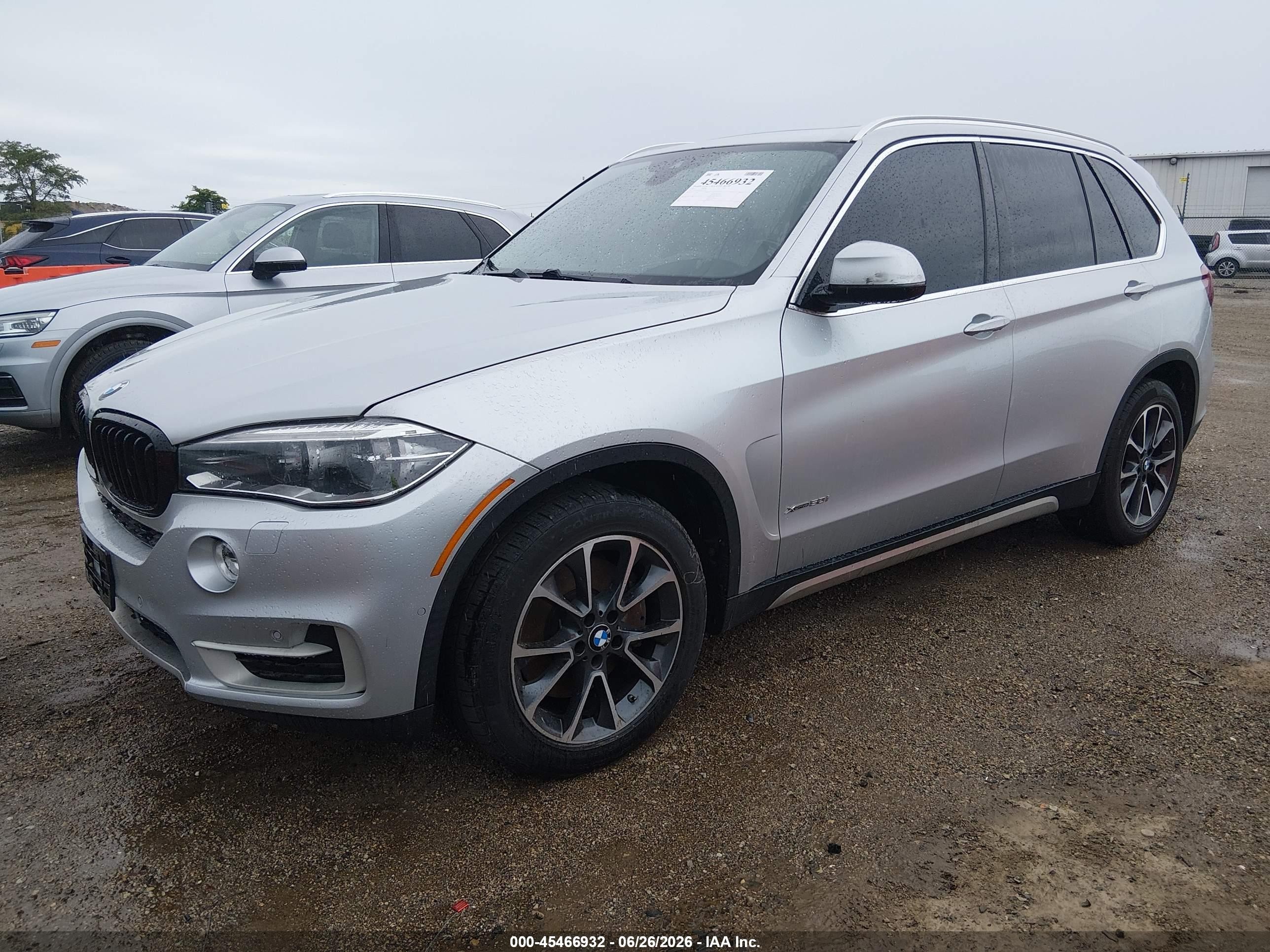 2015 Bmw X5 Xdrive50i Silver vin: 5UXKR6C53F0J74709