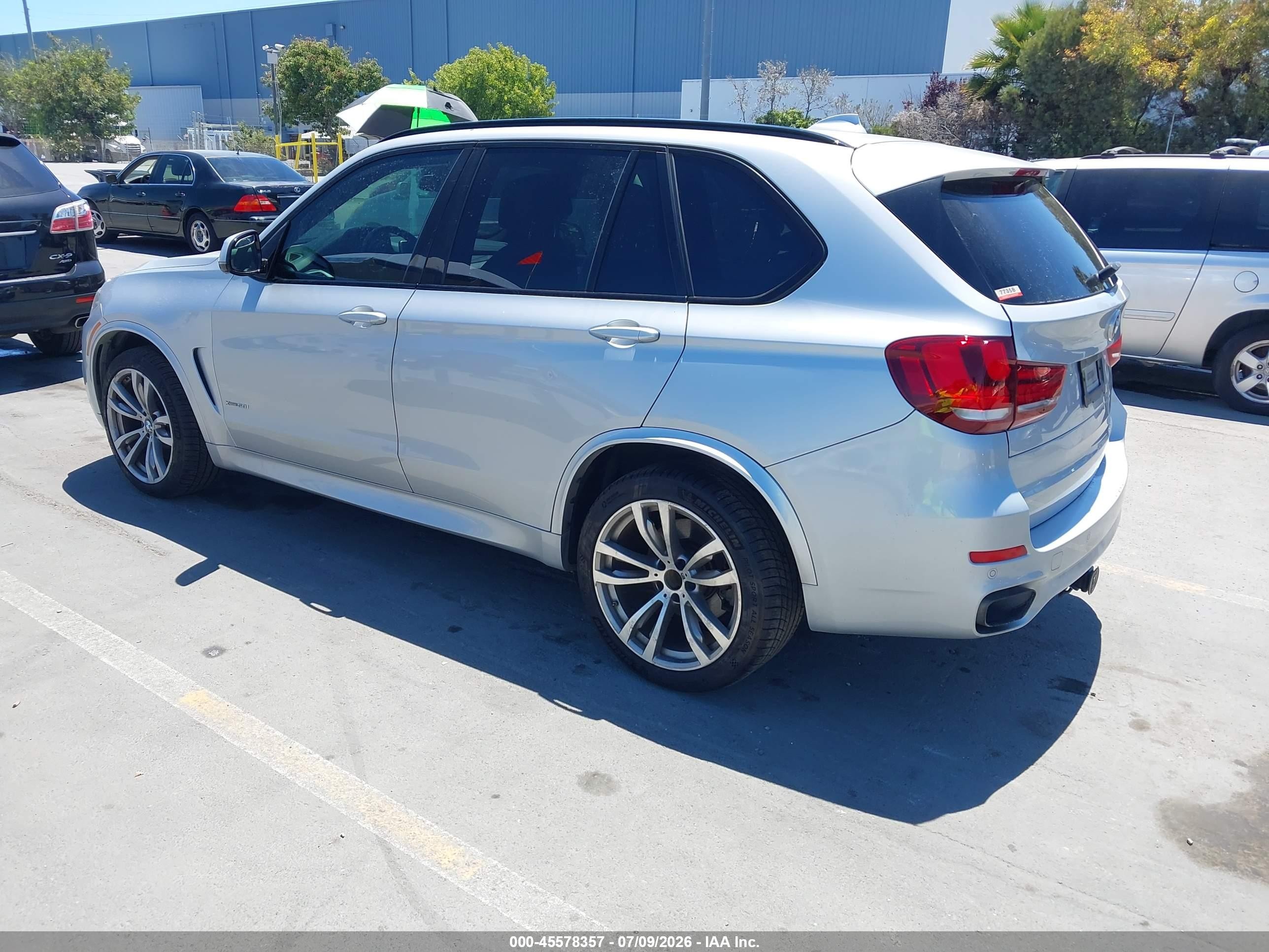 2015 Bmw X5 Xdrive50i Silver vin: 5UXKR6C54F0J74654