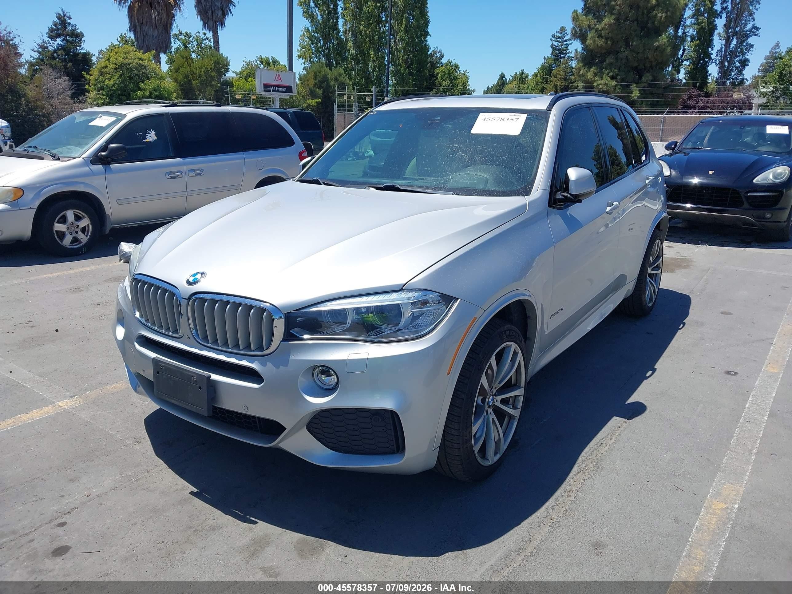 2015 Bmw X5 Xdrive50i Silver vin: 5UXKR6C54F0J74654