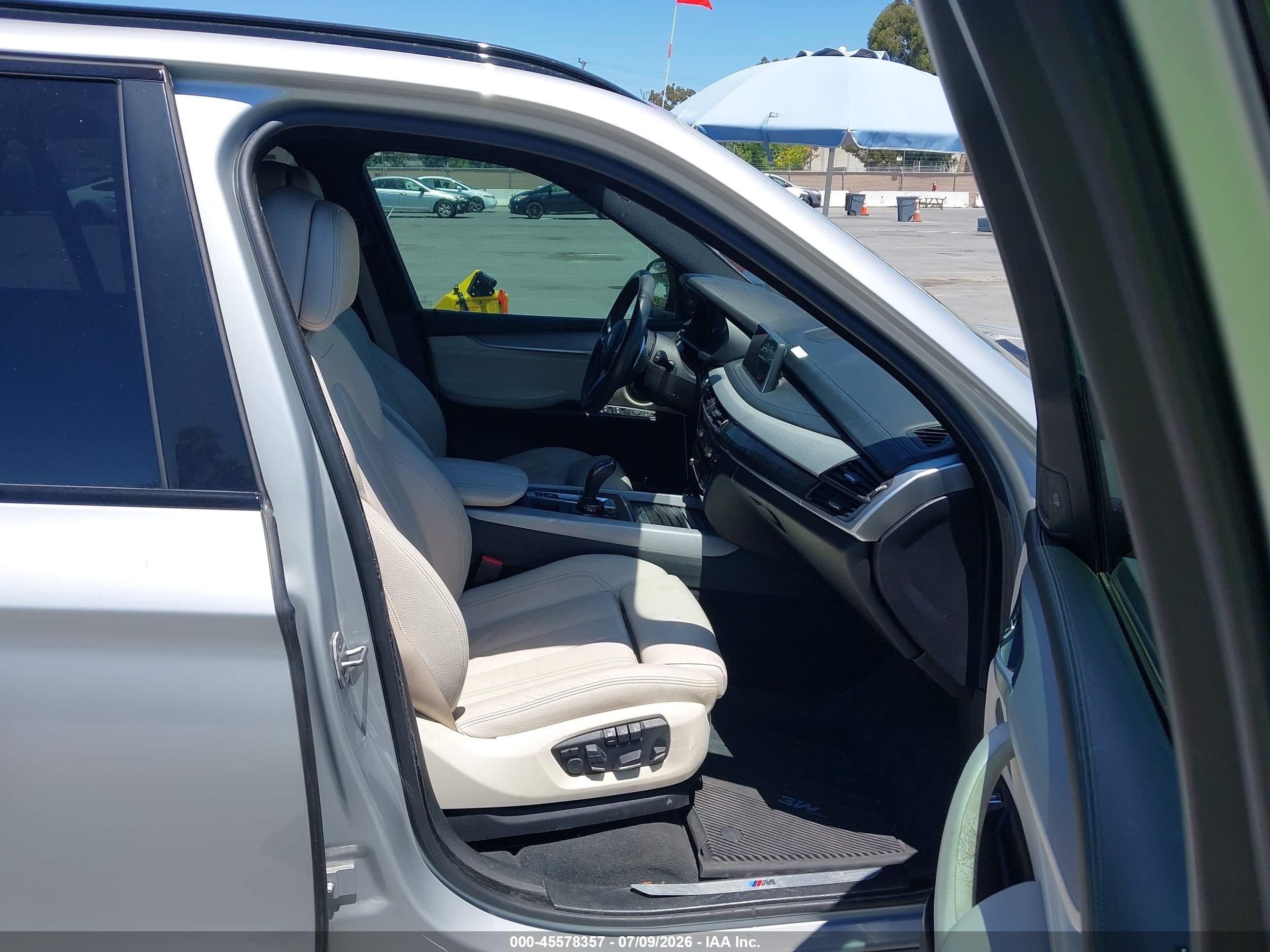 2015 Bmw X5 Xdrive50i Silver vin: 5UXKR6C54F0J74654
